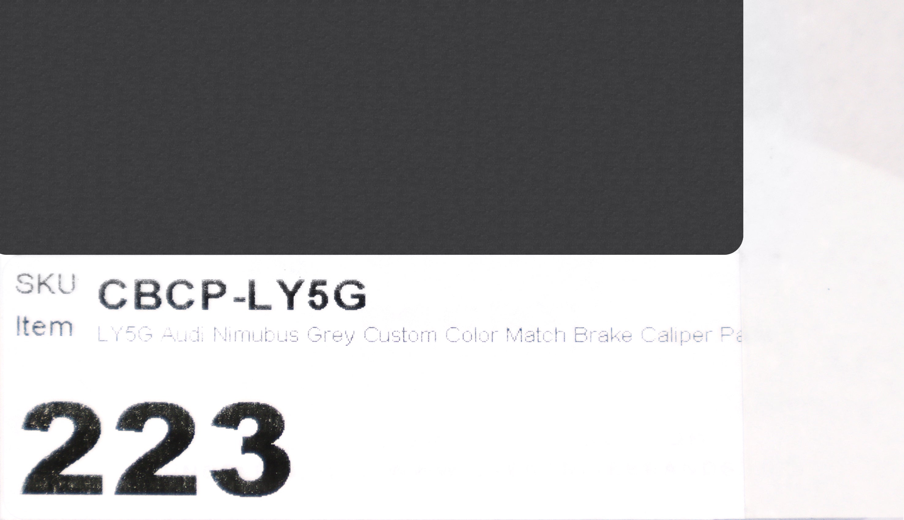 LY5G Audi Nimubus Grey Custom Color Match Brake Caliper Paint