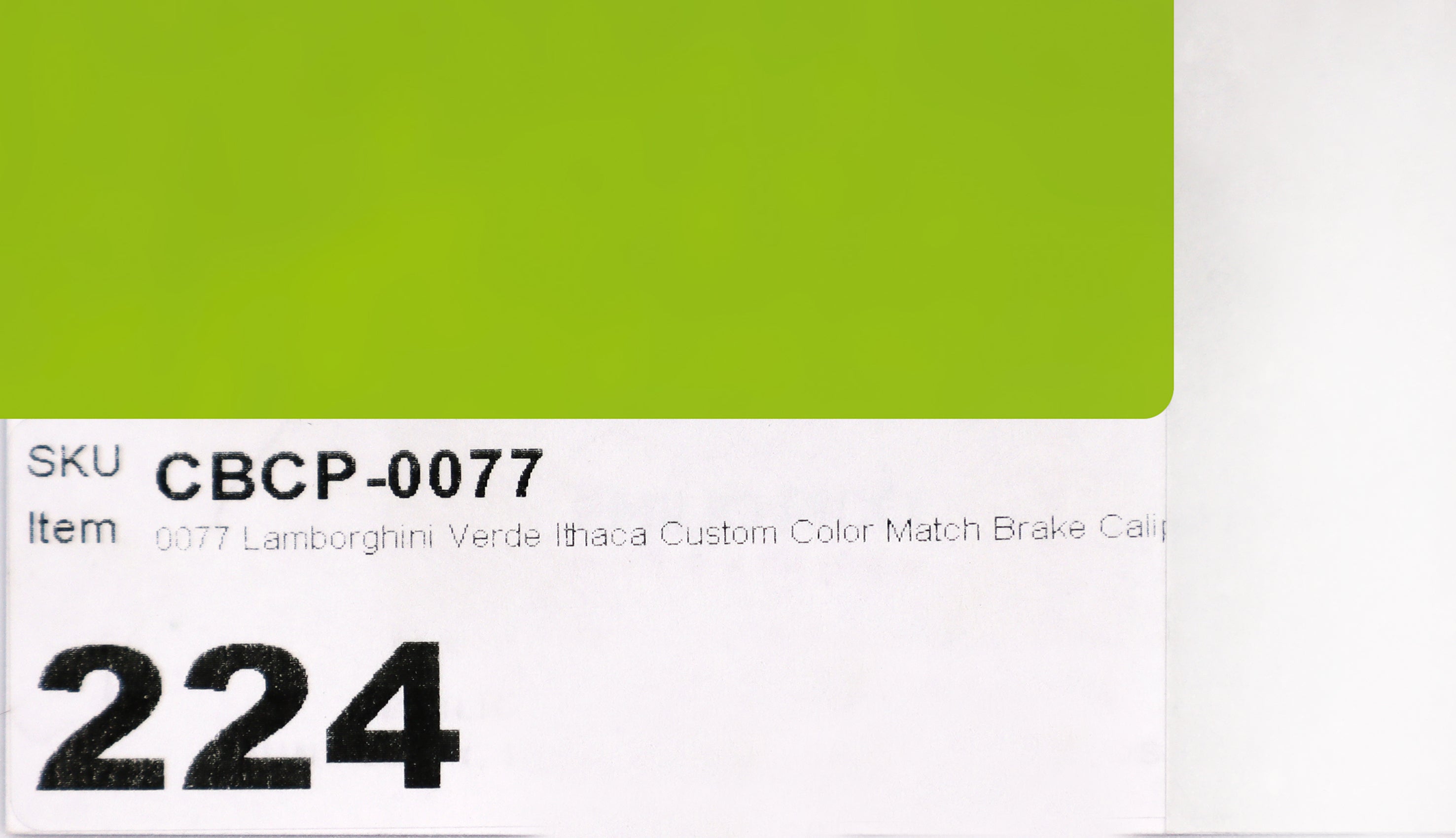 0077 Lamborghini Verde Ithaca Custom Color Match Brake Caliper Paint