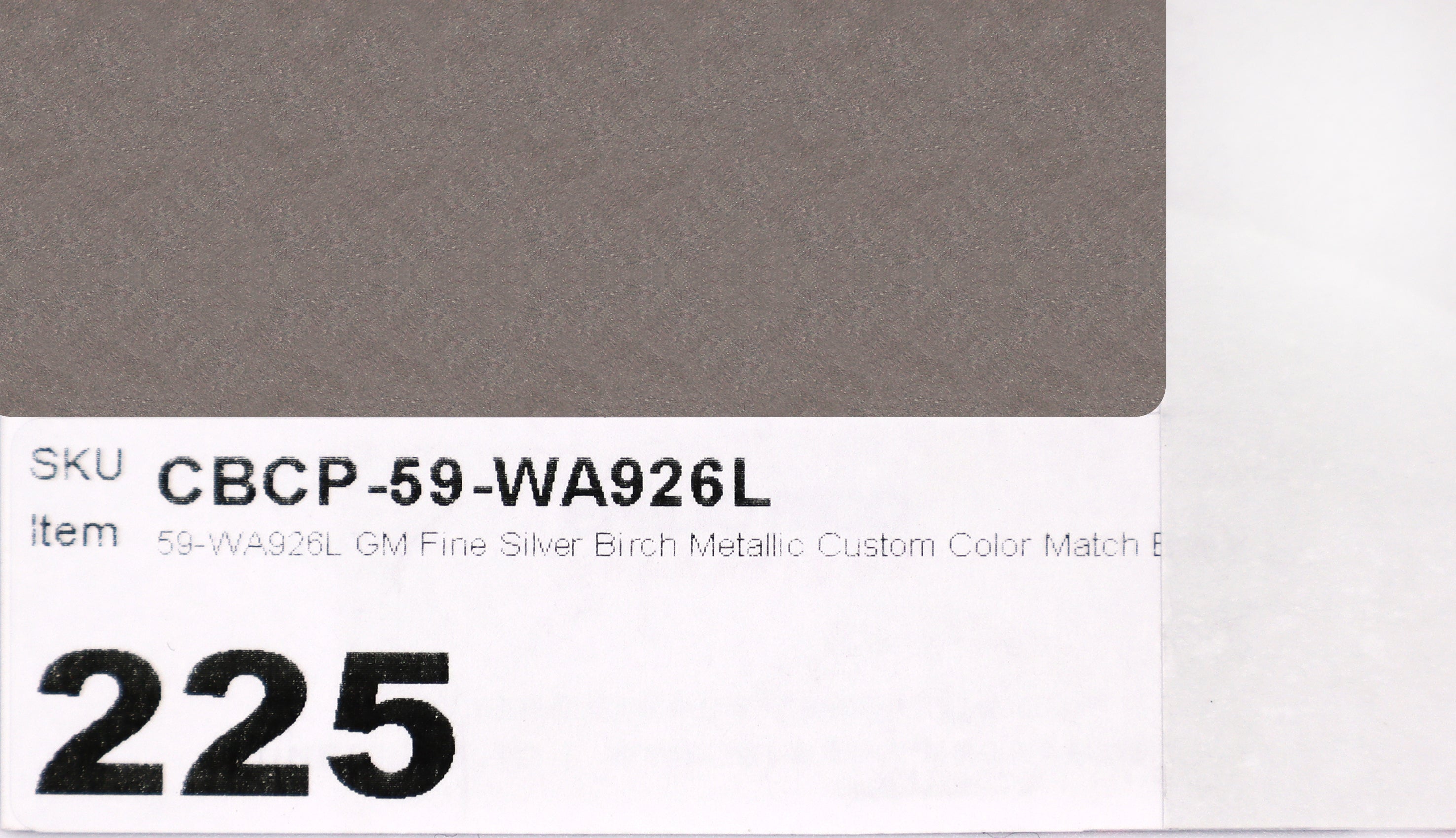 59-WA926L GM Fine Silver Birch Metallic Custom Color Match Brake Caliper Paint