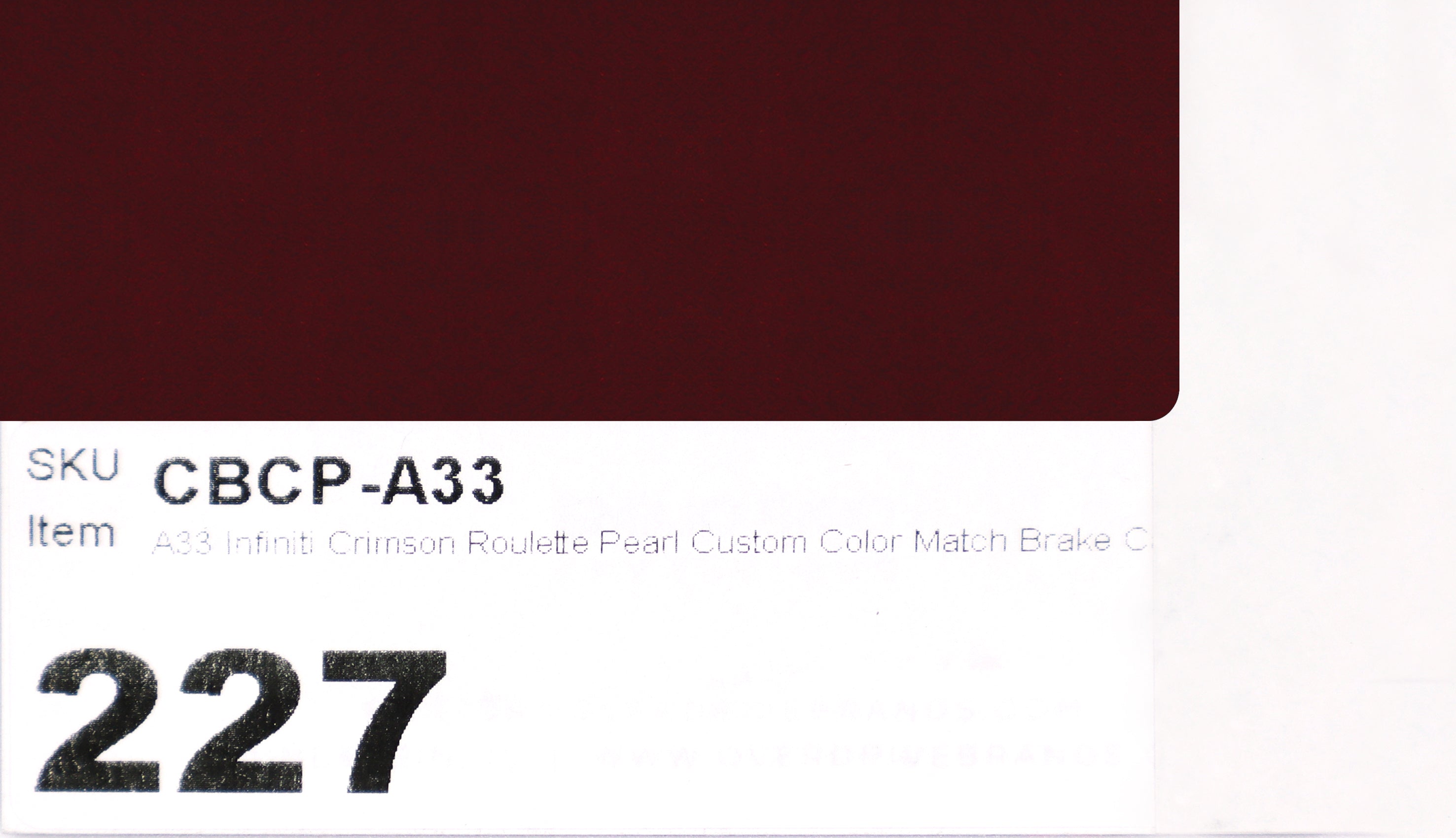 A33 Infiniti Crimson Roulette Pearl Custom Color Match Brake Caliper Paint