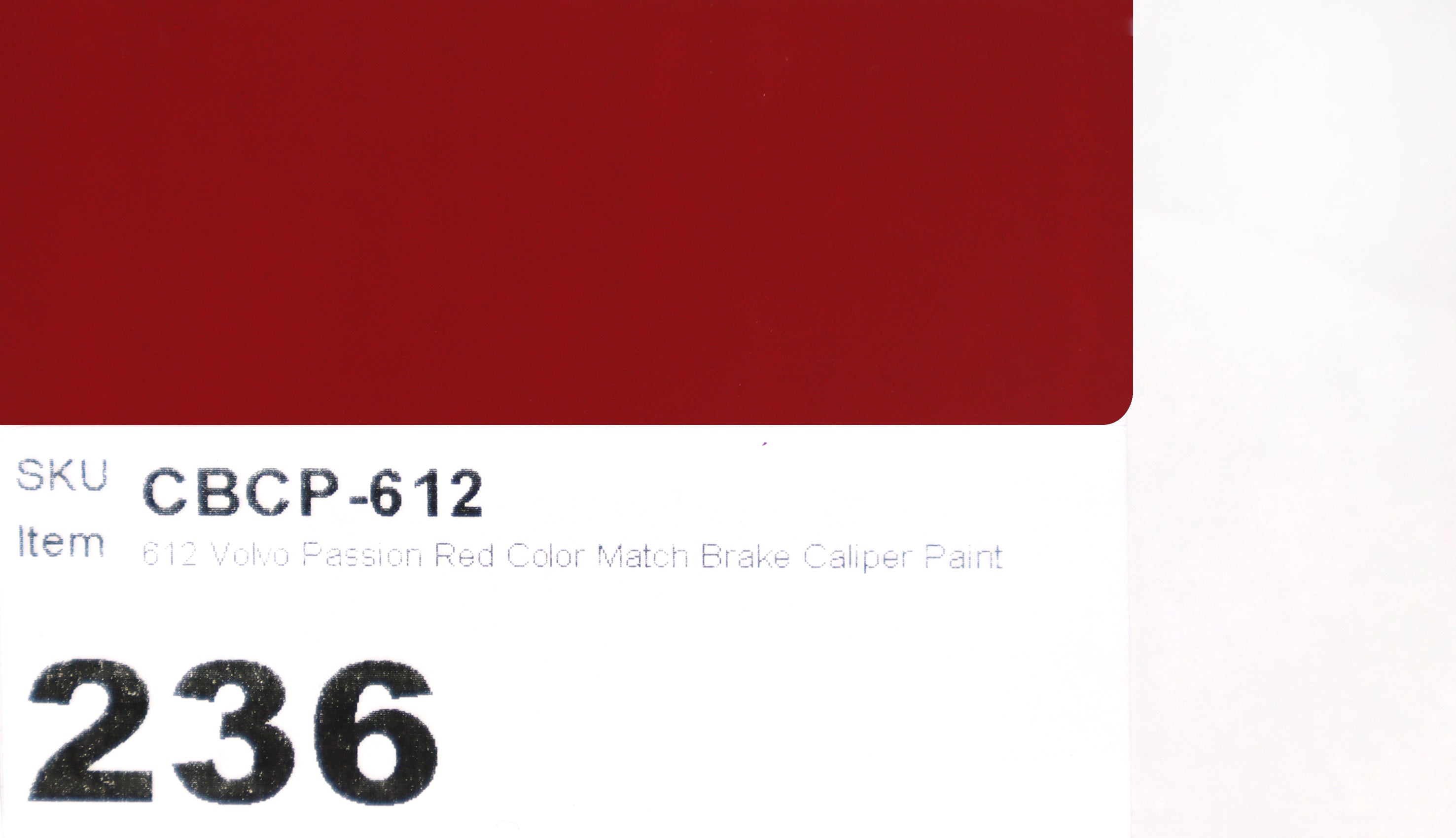 612 Volvo Passion Red Color Match Brake Caliper Paint