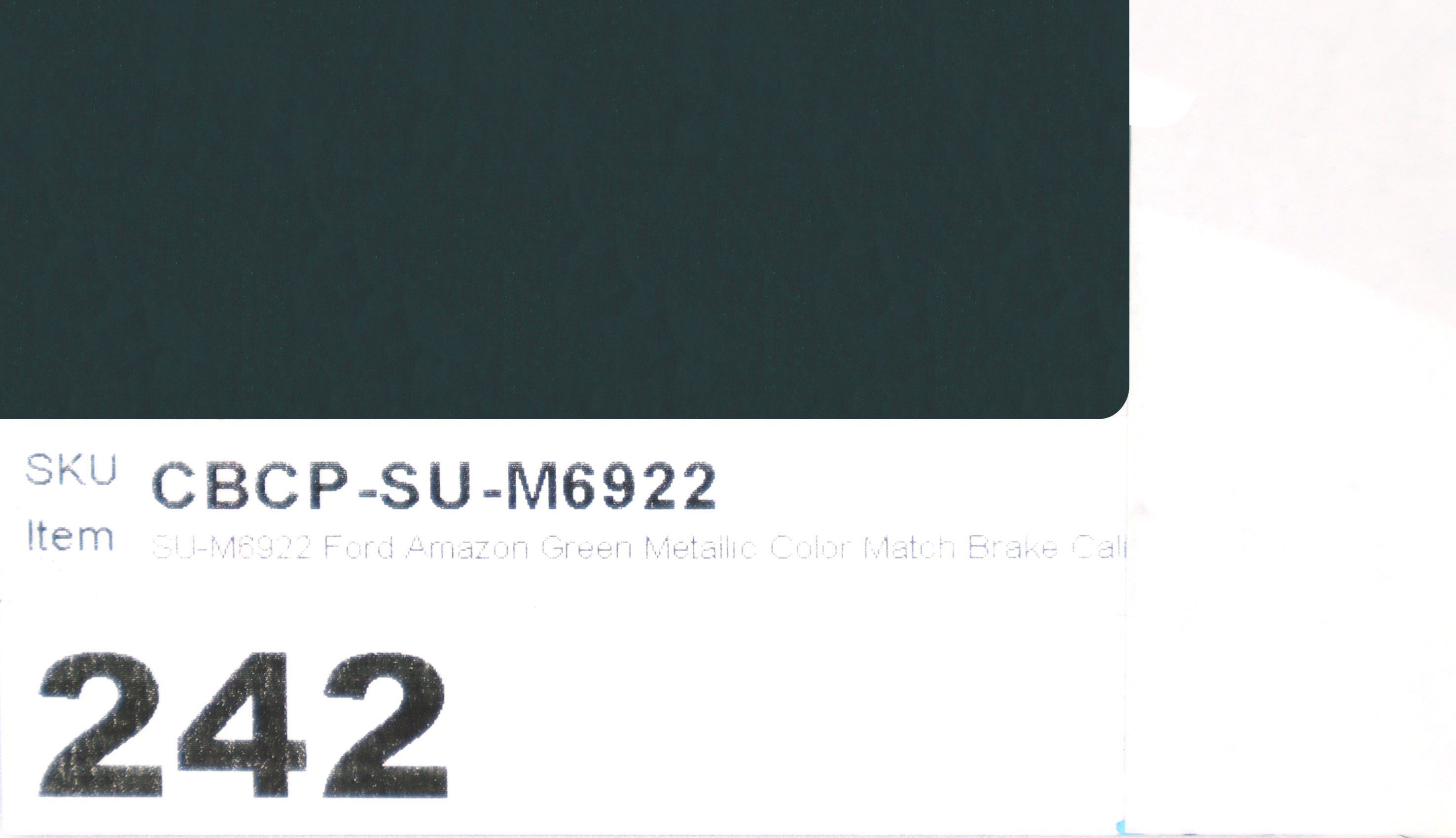 SU-M6922 Ford Amazon Green Metallic Color Match Brake Caliper Paint