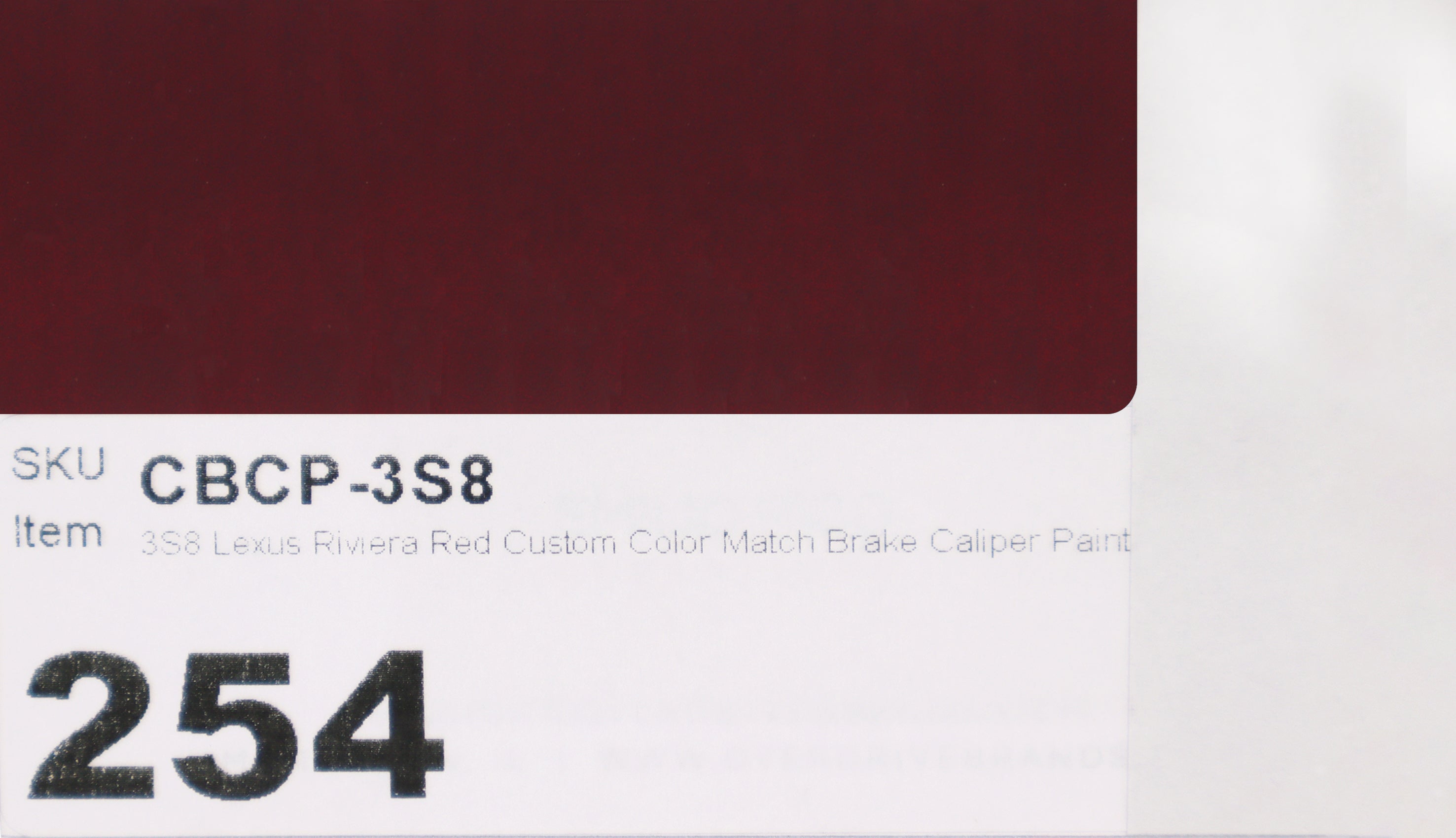 3S8 Lexus Riviera Red Custom Color Match Brake Caliper Paint Kit