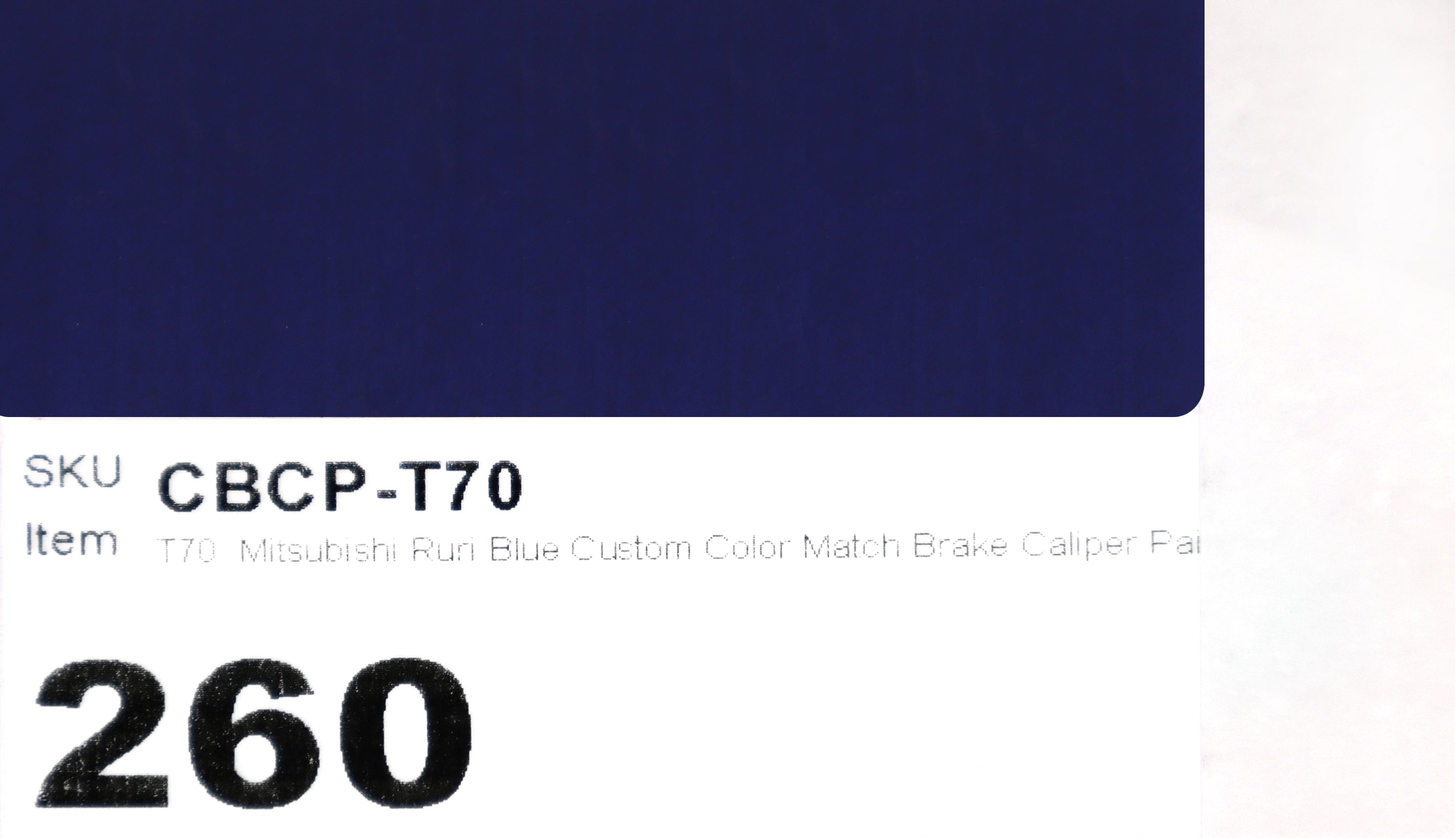 T70 Mitsubishi Ruri Blue Custom Color Match Brake Caliper Paint Kit