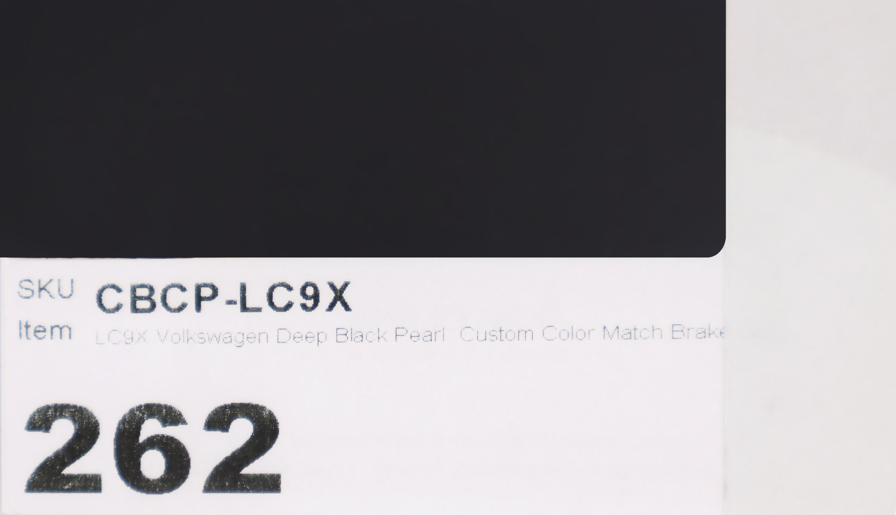 LC9X Volkswagen Deep Black Pearl Custom Color Match Brake Caliper Paint Kit