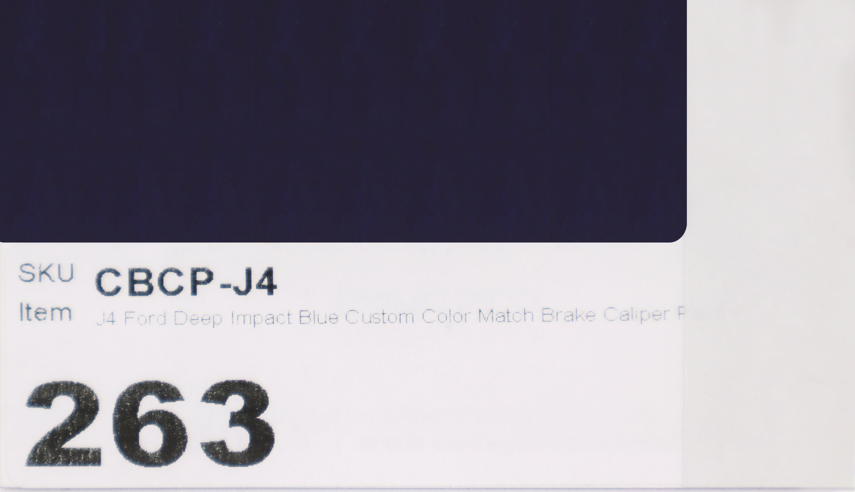 J4 Ford Deep Impact Blue Custom Color Match Brake Caliper Paint Kit