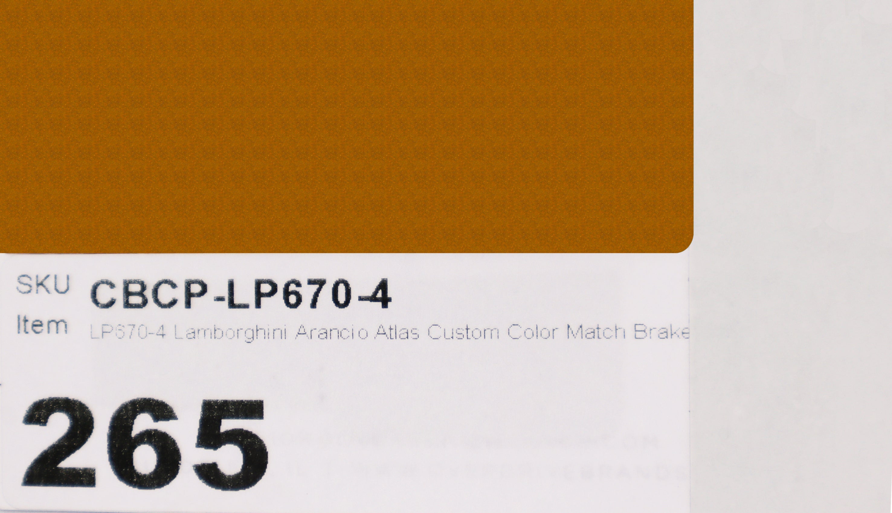 LP670-4 Lamborghini Arancio Atlas Custom Color Match Brake Caliper Paint Kit