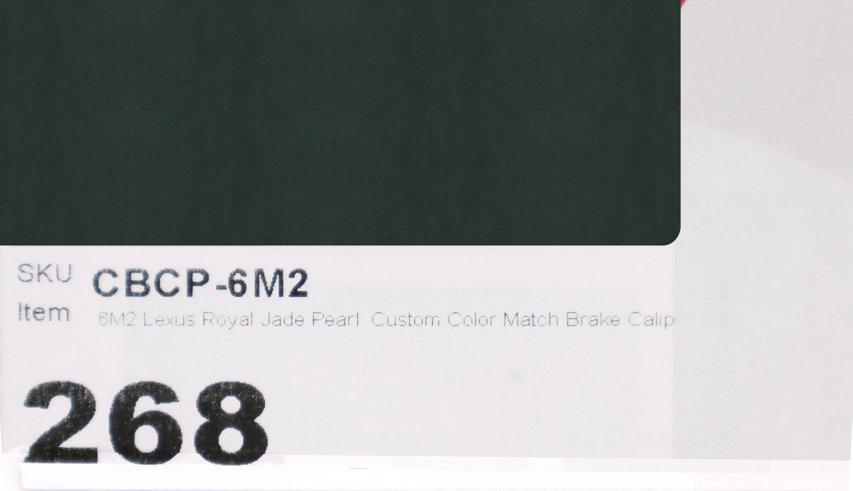 6M2 Lexus Royal Jade Pearl Custom Color Match Brake Caliper Paint Kit