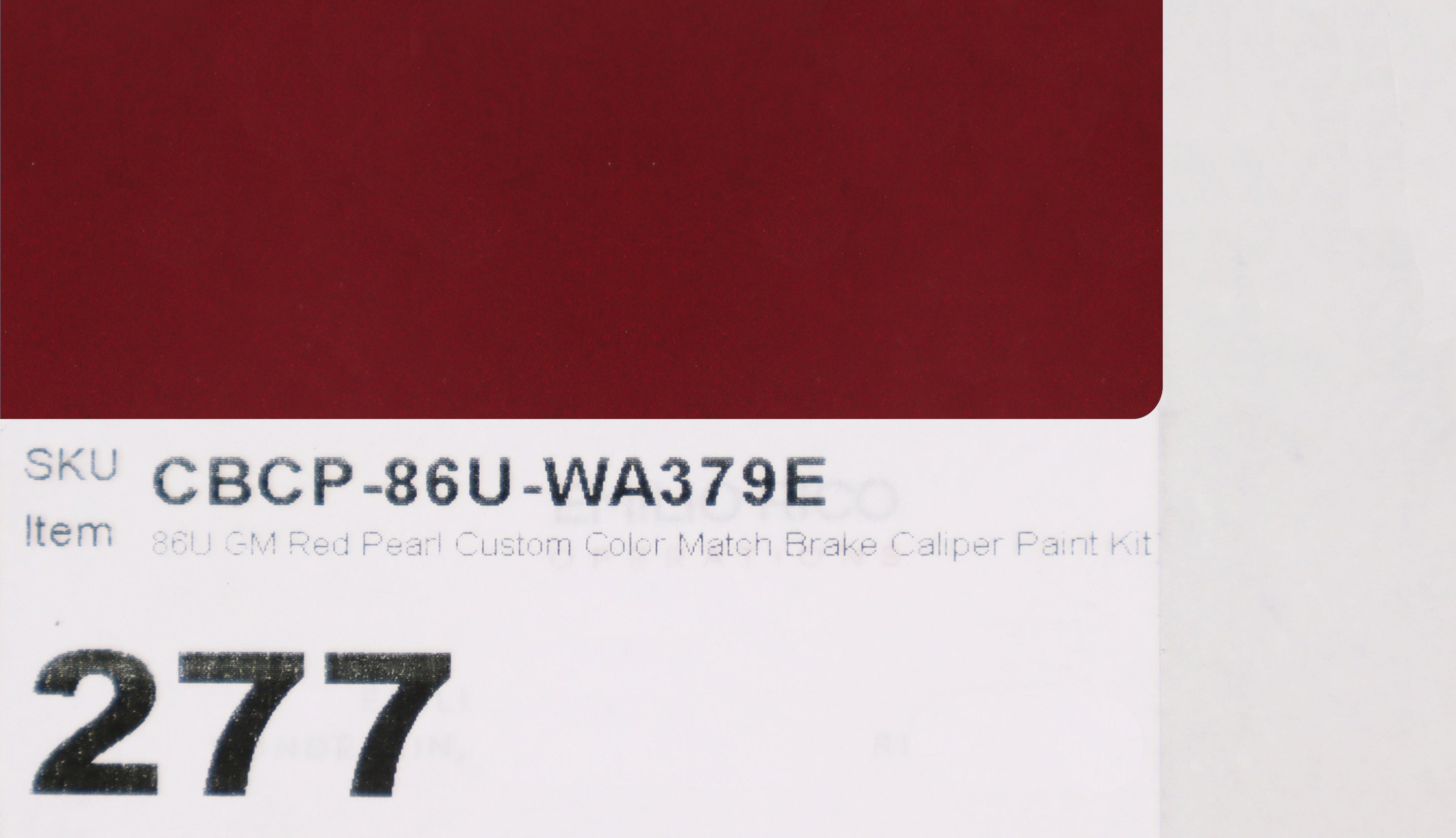 86U GM Red Pearl Custom Color Match Brake Caliper Paint Kit