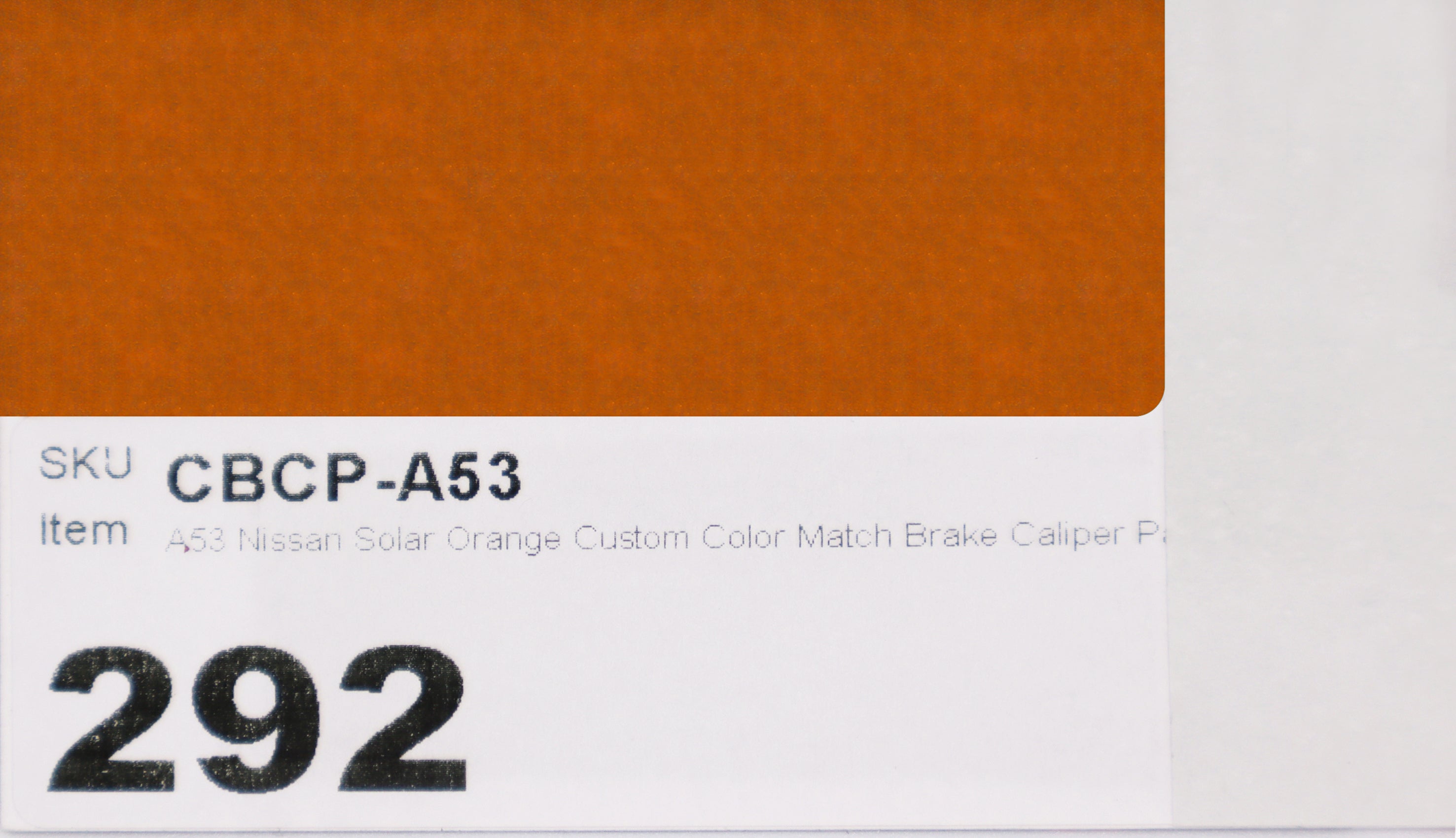 A53 Nissan Solar Orange Custom Color Match Brake Caliper Paint Kit