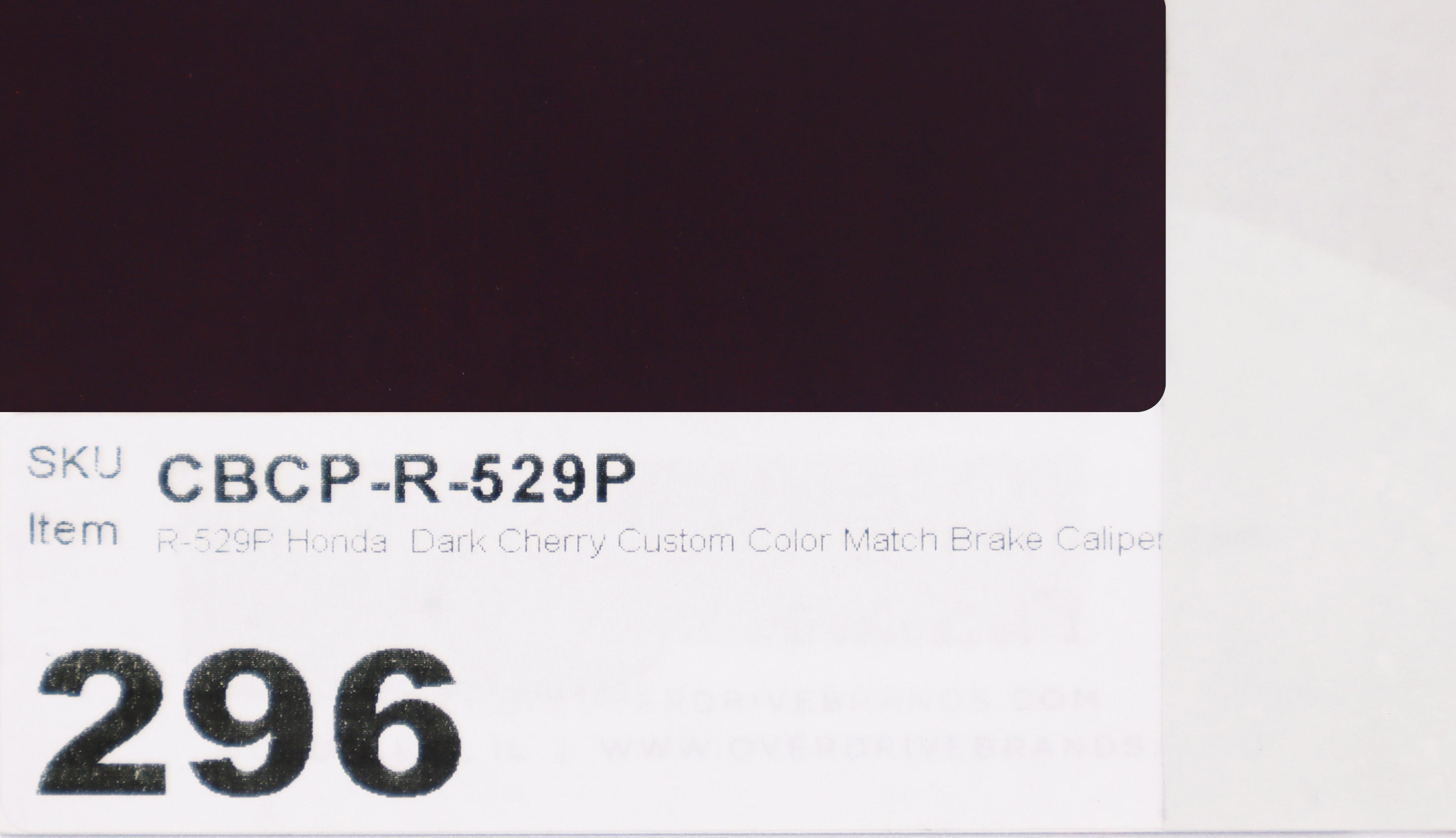 R-529P Honda Dark Cherry Custom Color Match Brake Caliper Paint Kit