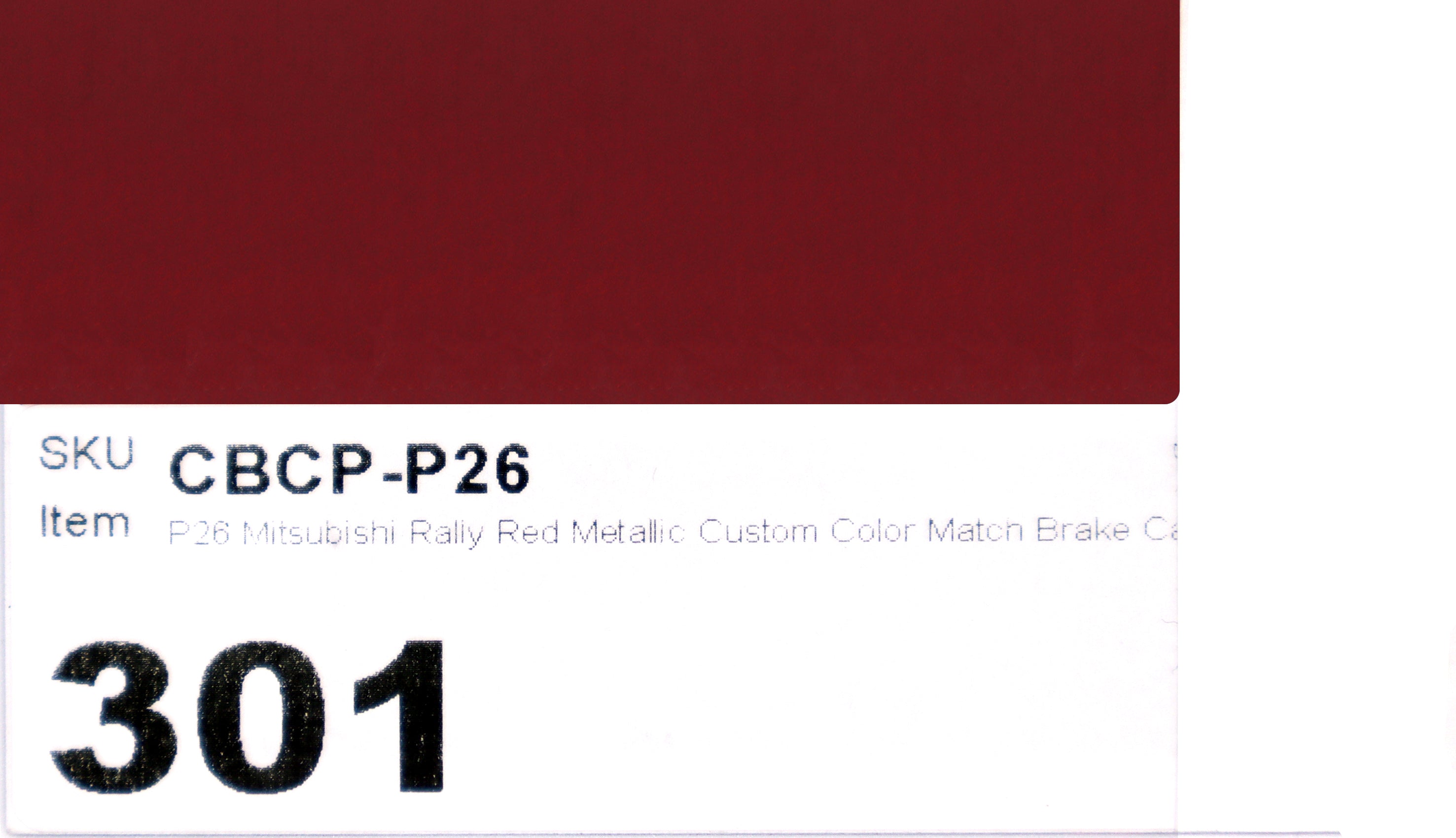 P26 Mitsubishi Rally Red Metallic Custom Color Match Brake Caliper Paint Kit