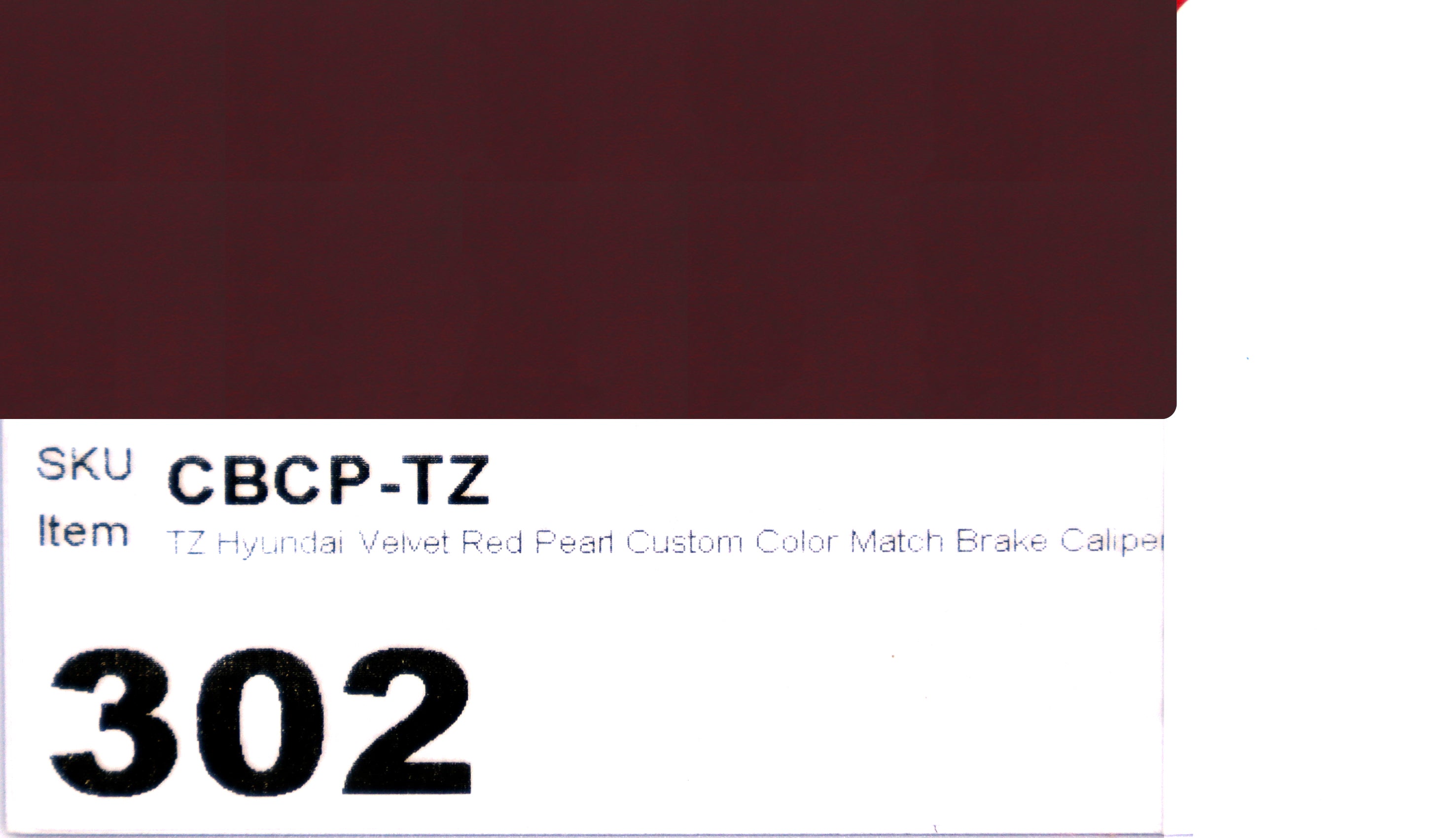 TZ Hyundai Velvet Red Pearl Custom Color Match Brake Caliper Paint Kit
