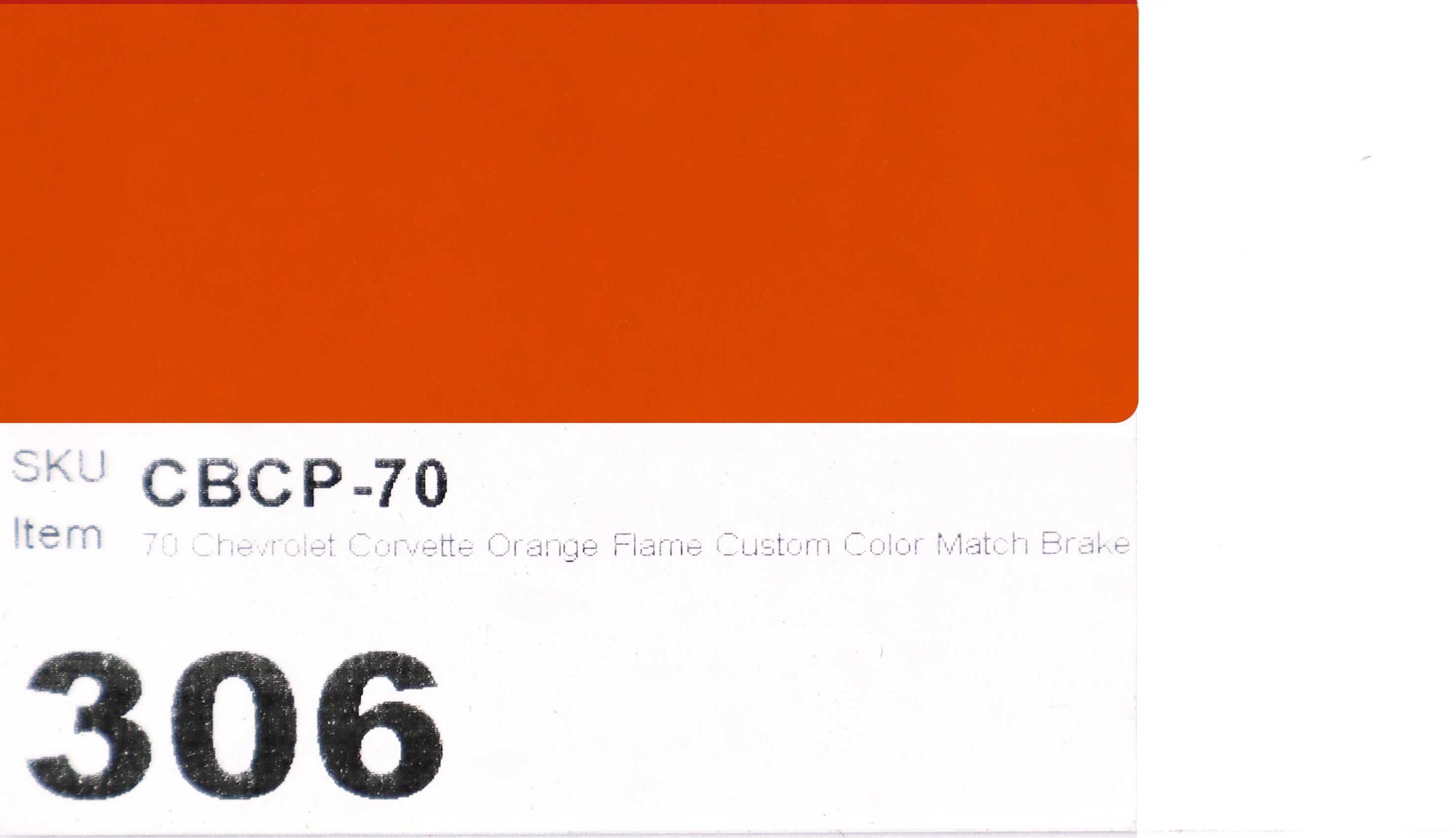 70 Chevrolet Corvette Orange Flame Custom Color Match Brake Caliper Paint