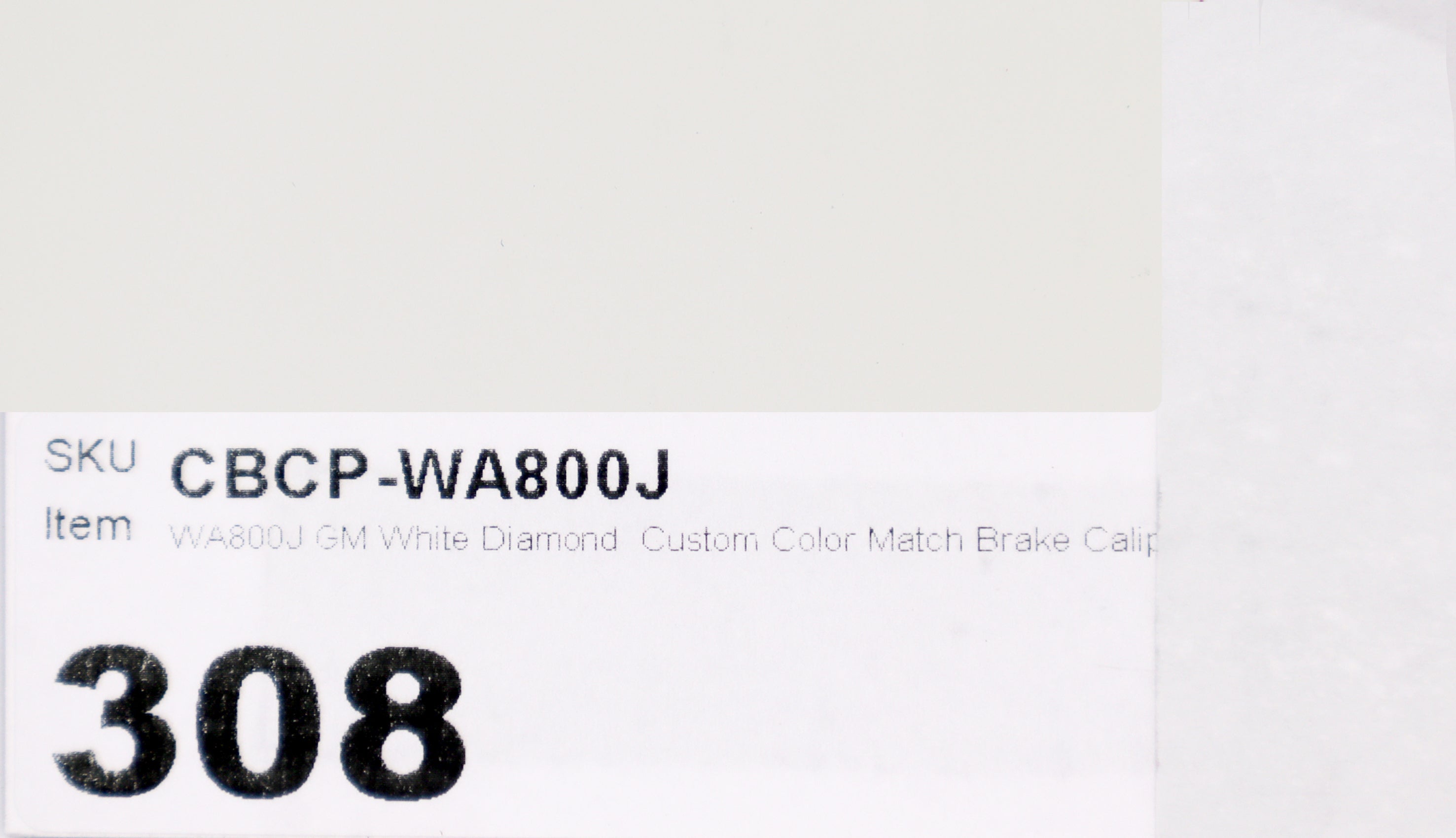 WA800J GM White Diamond Custom Color Match Brake Caliper Paint Kit