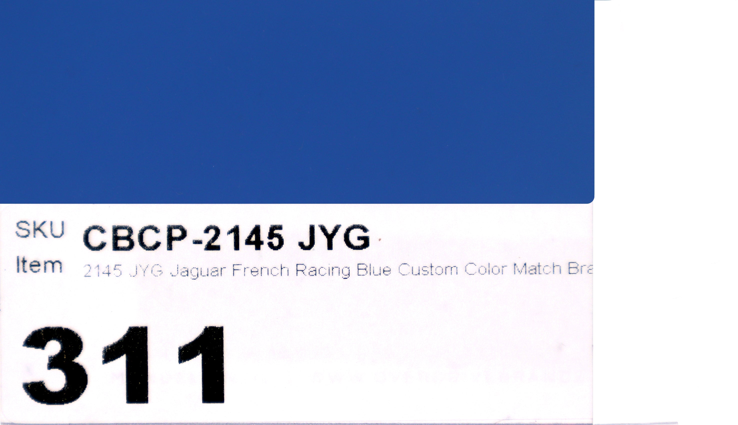 2145 JYG Jaguar French Racing Blue Custom Color Match Brake Caliper Paint Kit
