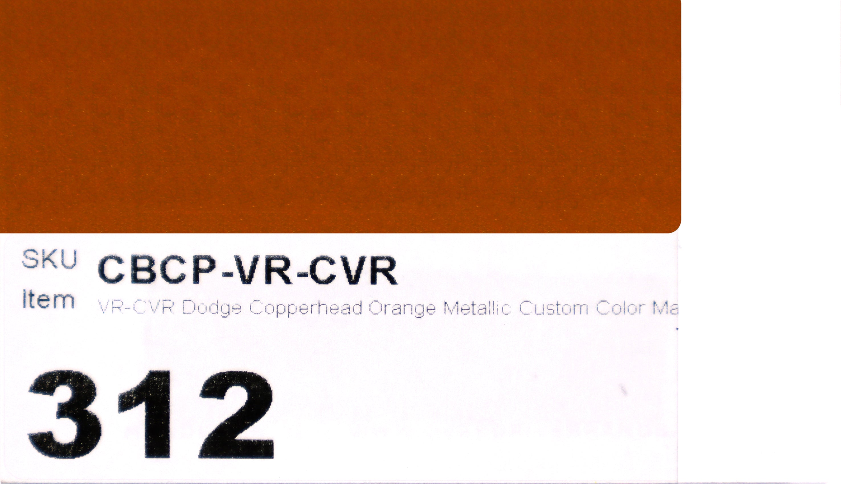 VR-CVR Dodge Copperhead Orange Metallic Custom Color Match Brake Caliper Paint Kit