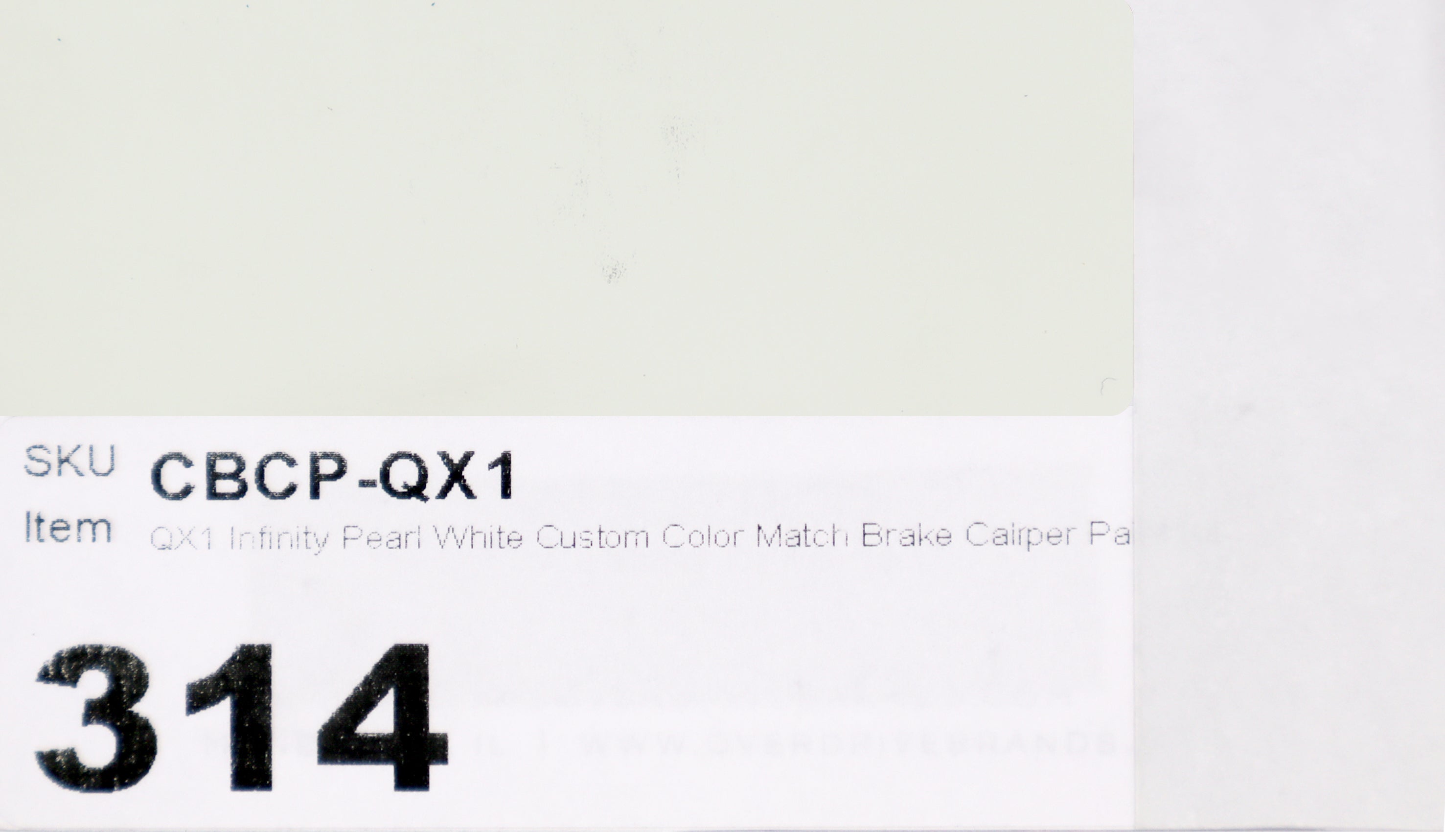 QX1 Infiniti Pearl White Custom Color Match Brake Caliper Paint Kit