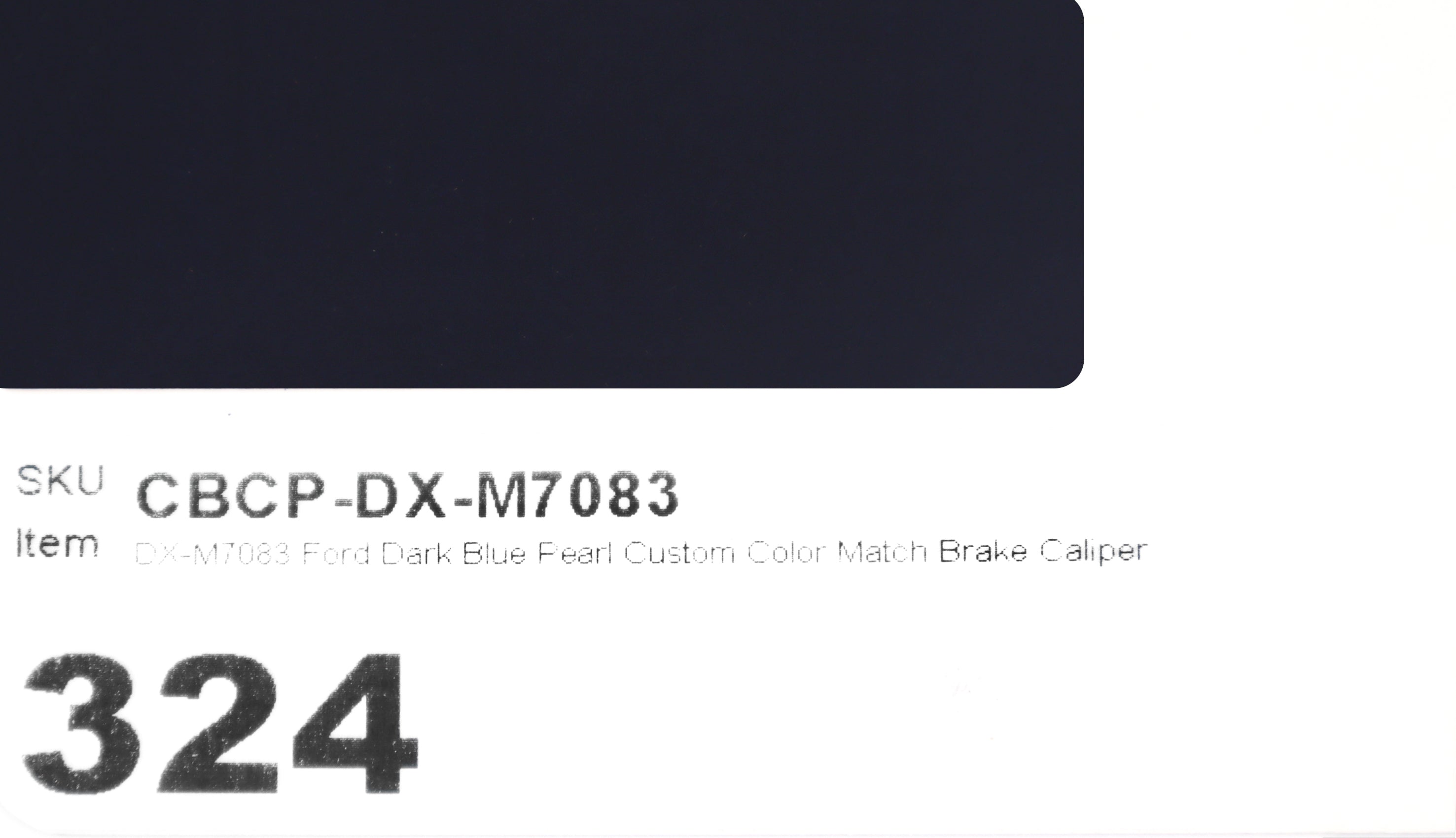 DX-M7083 Ford Dark Blue Pearl Custom Color Match Brake Caliper Paint Kit