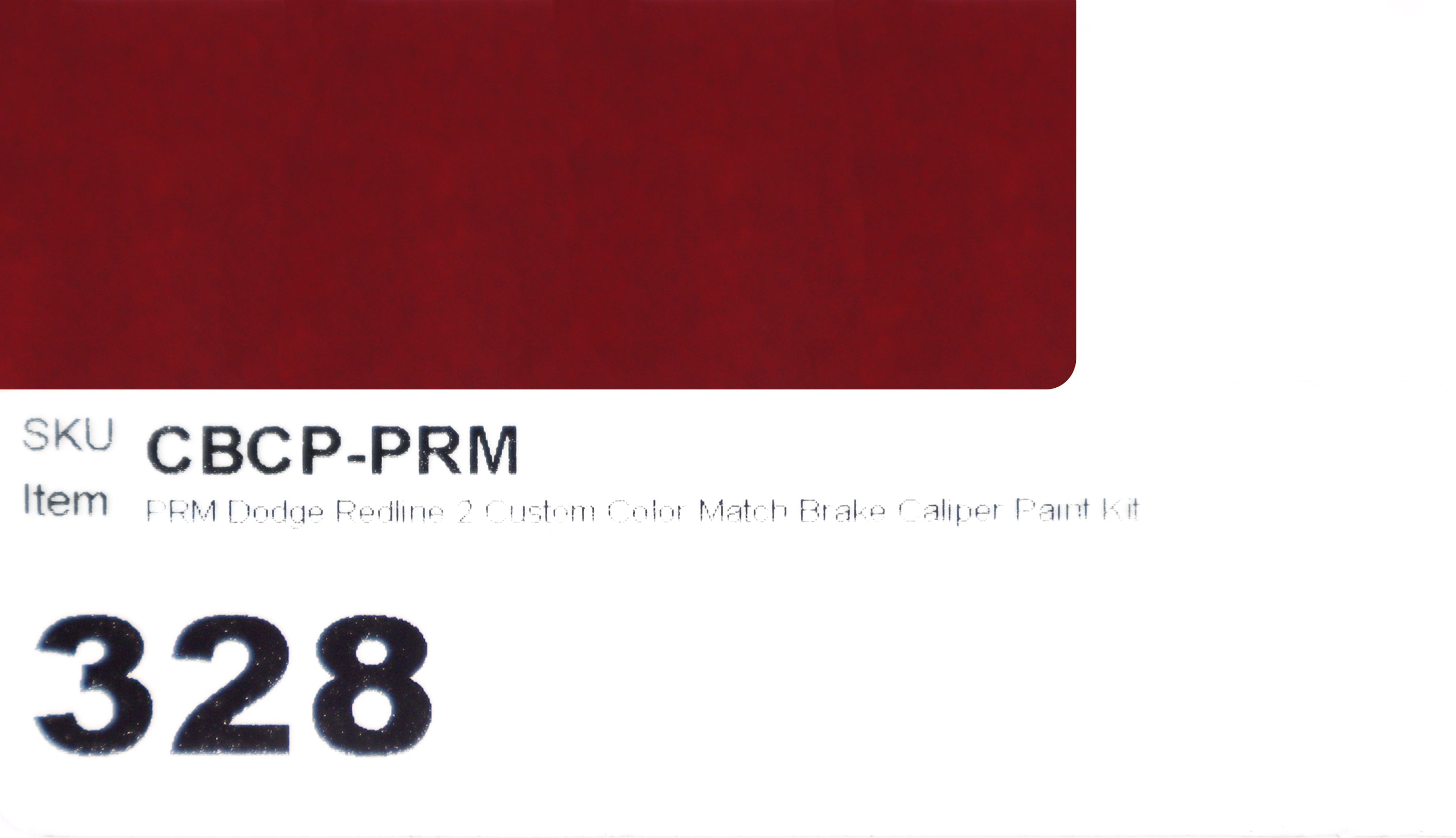 PRM Dodge Redline 2 Custom Color Match Brake Caliper Paint Kit