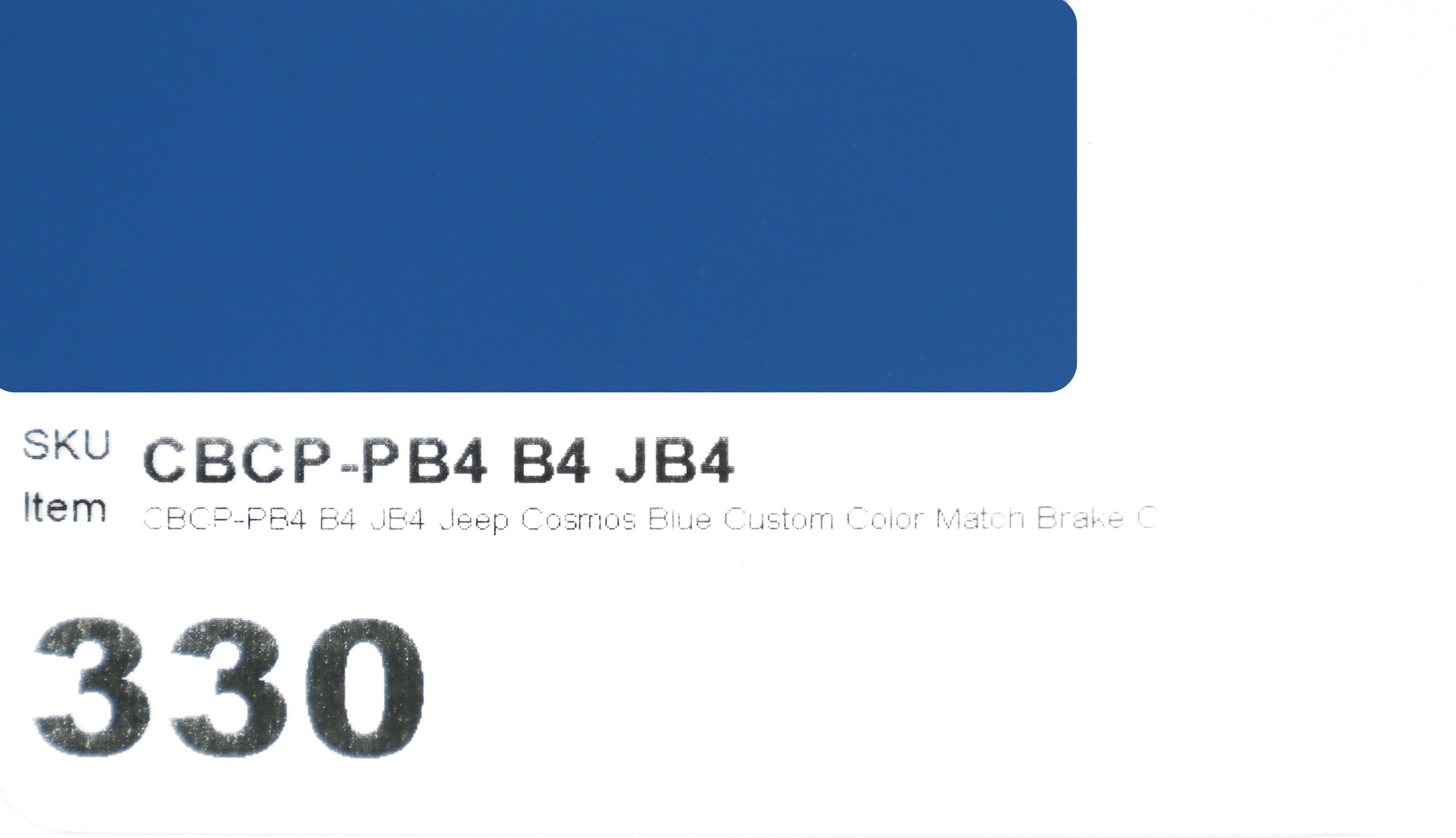 PB4 B4 JB4 Jeep Cosmos Blue Custom Color Match Brake Caliper Paint Kit