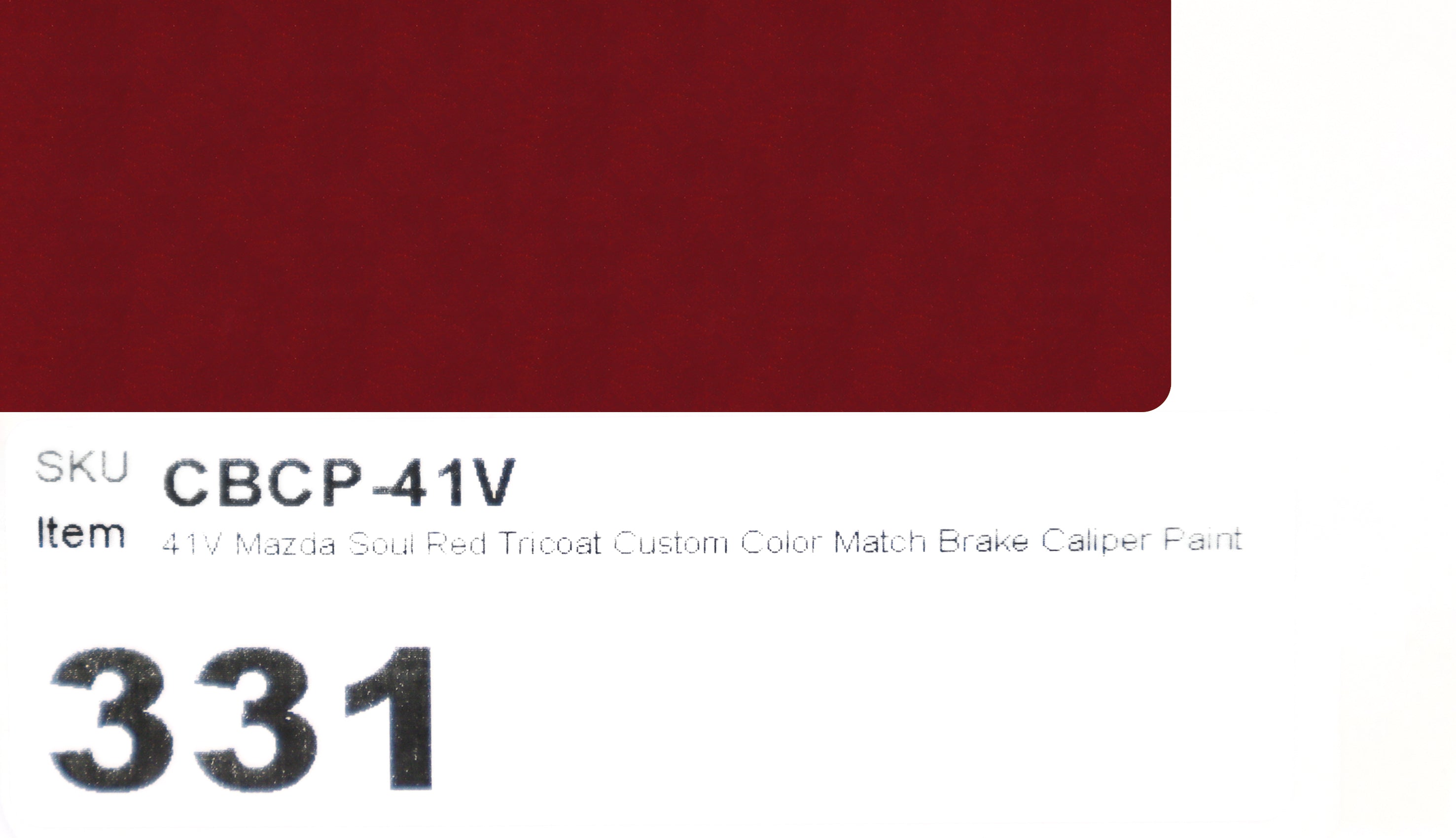41V Mazda Soul Red Tricoat Custom Color Match Brake Capiler Paint Kit