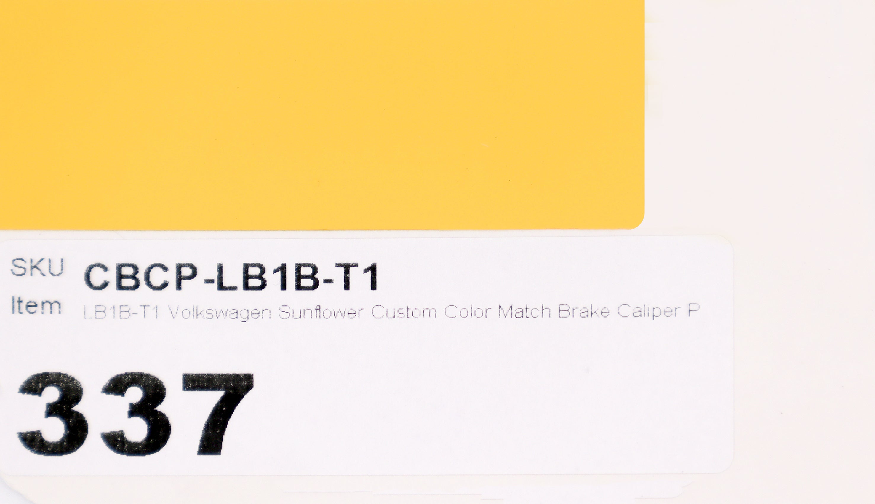LB1B-T1 Volkswagen Sunflower Yellow Custom Color Match Brake Caliper Paint Kit