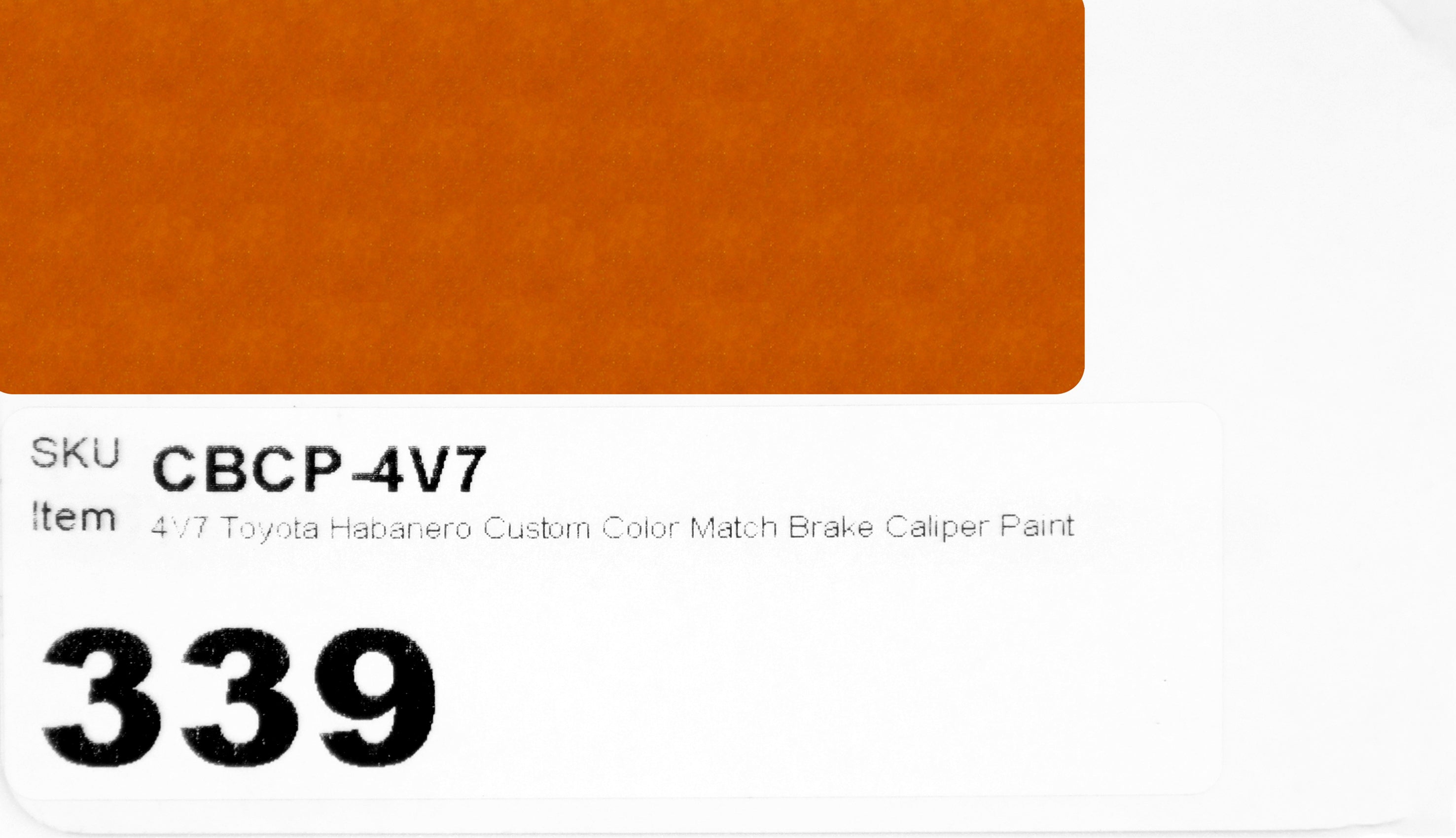 4V7 Toyota Mandarin Orange Pearl Custom Color Match Brake Caliper Paint Kit