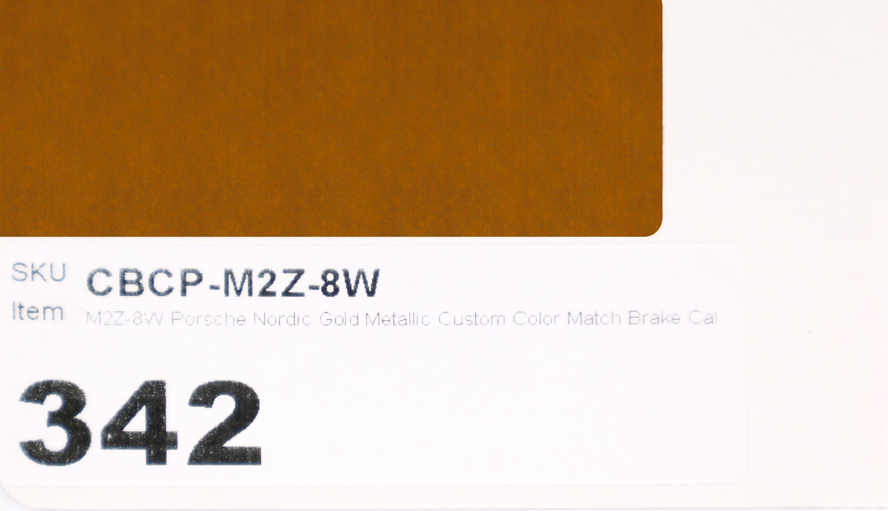 M2Z-8W Porsche Nordic Gold Metallic Custom Color Match Brake Caliper Paint Kit