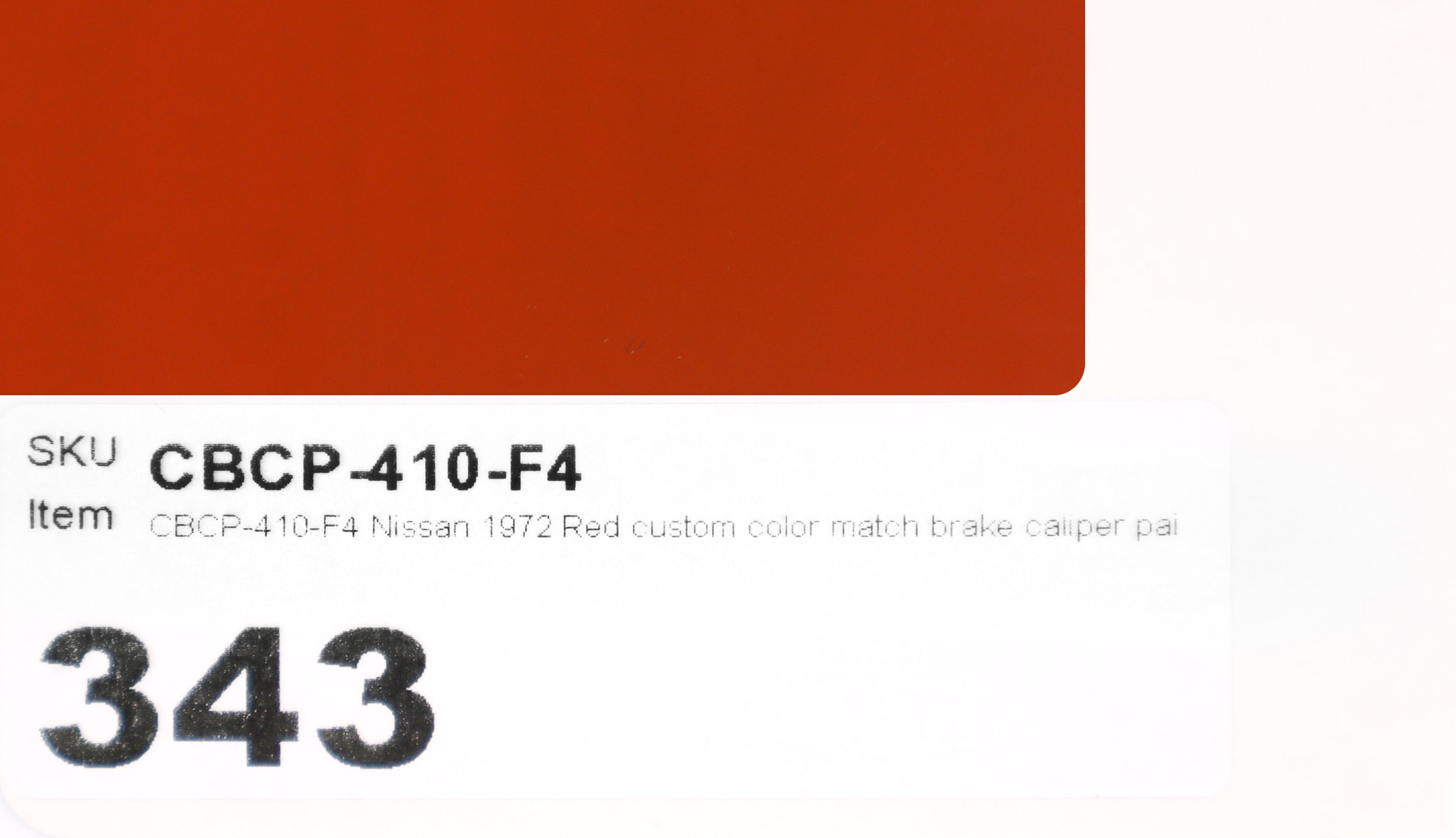 410-F4 Nissan 1972 Red Custom Color Match Brake Caliper Paint Kit