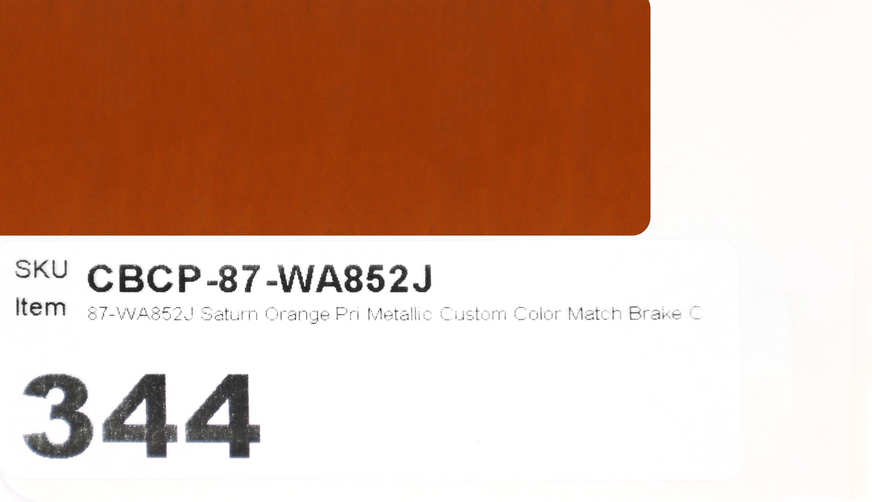87-WA852J Saturn Orange Pri Metallic Custom Color Match Brake Caliper Paint