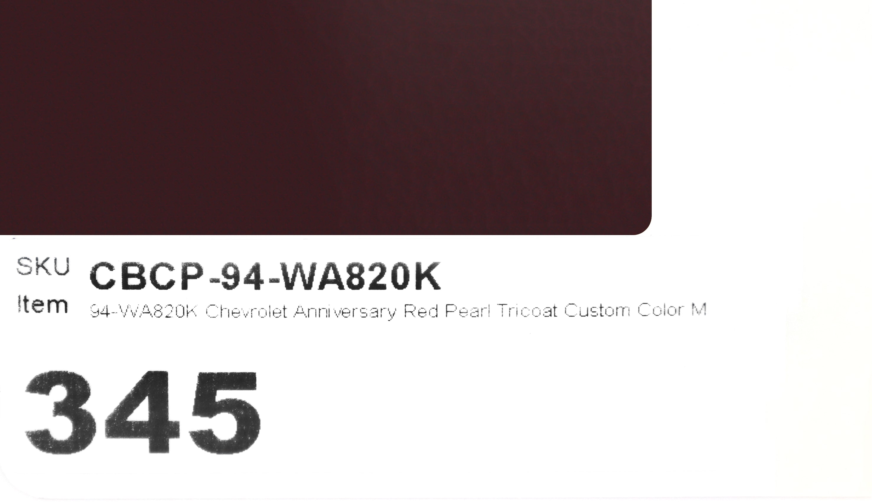 94-WA820K Chevrolet Anniversary Red Pearl Tricoat Custom Color Match Brake Caliper Paint Kit