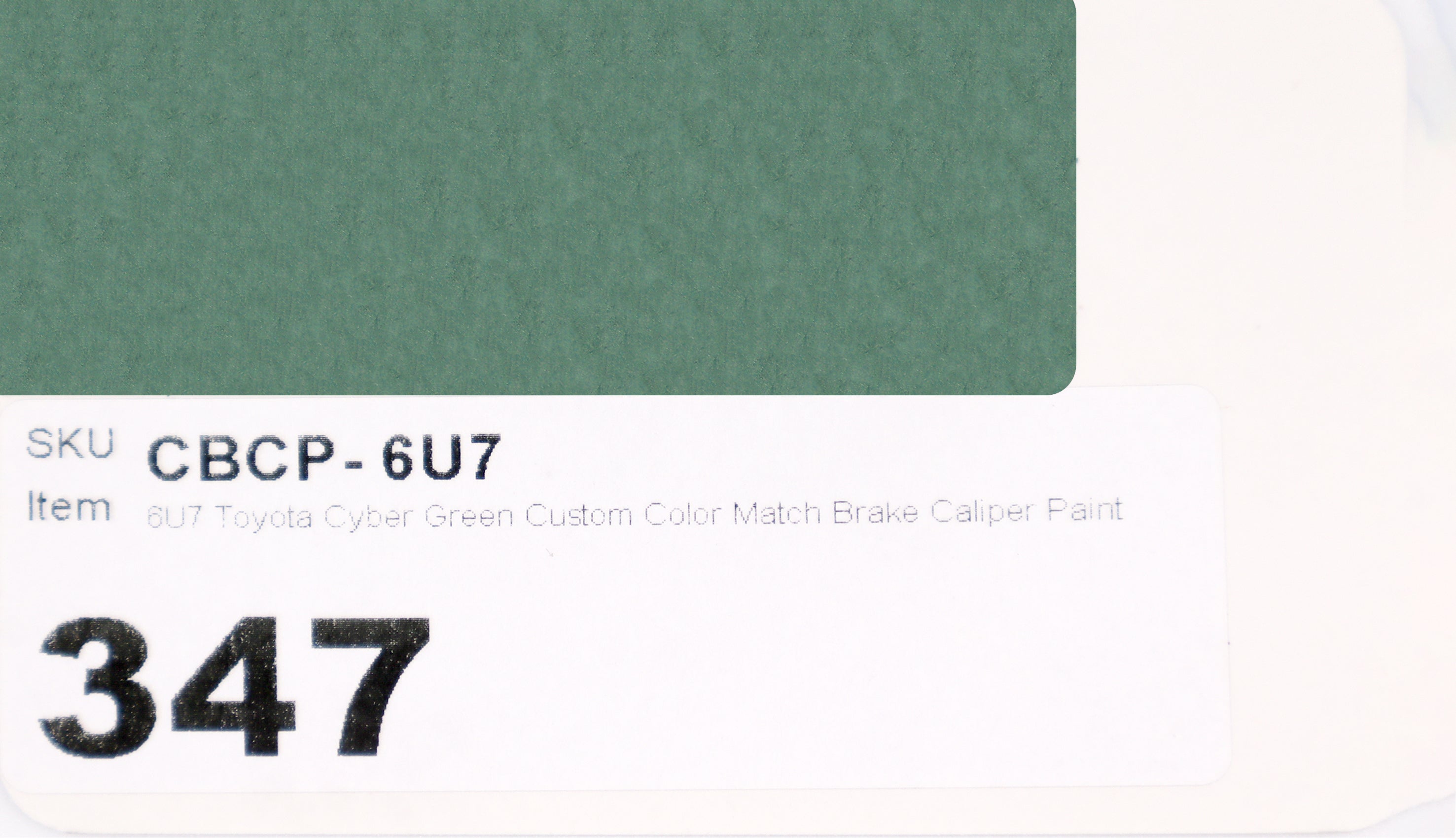 6U7 Toyota Cyber Green Custom Color Match Brake Caliper Paint Kit