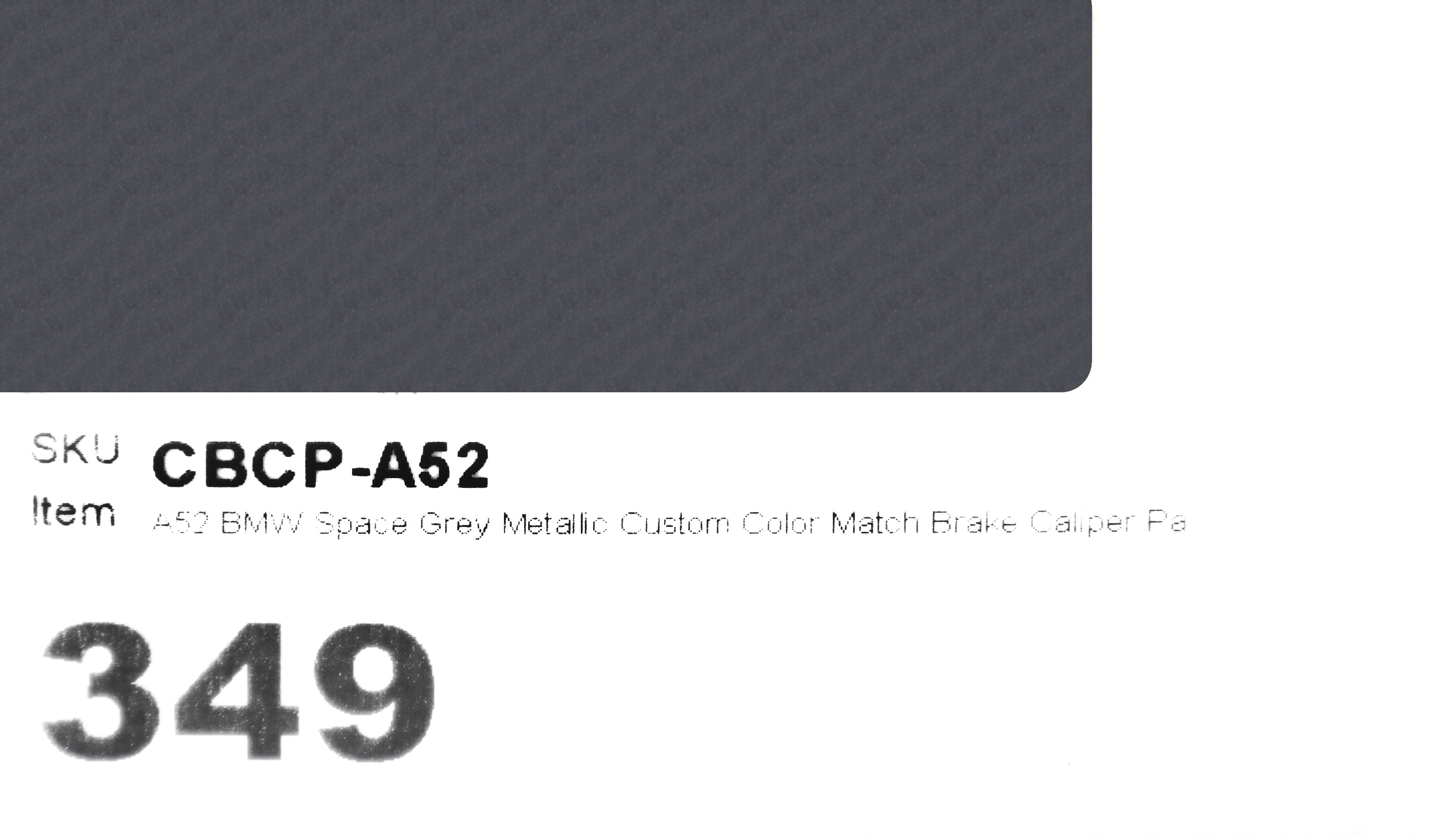 A52 BMW Space Grey Metallic Custom Color Match Brake Caliper Paint Kit