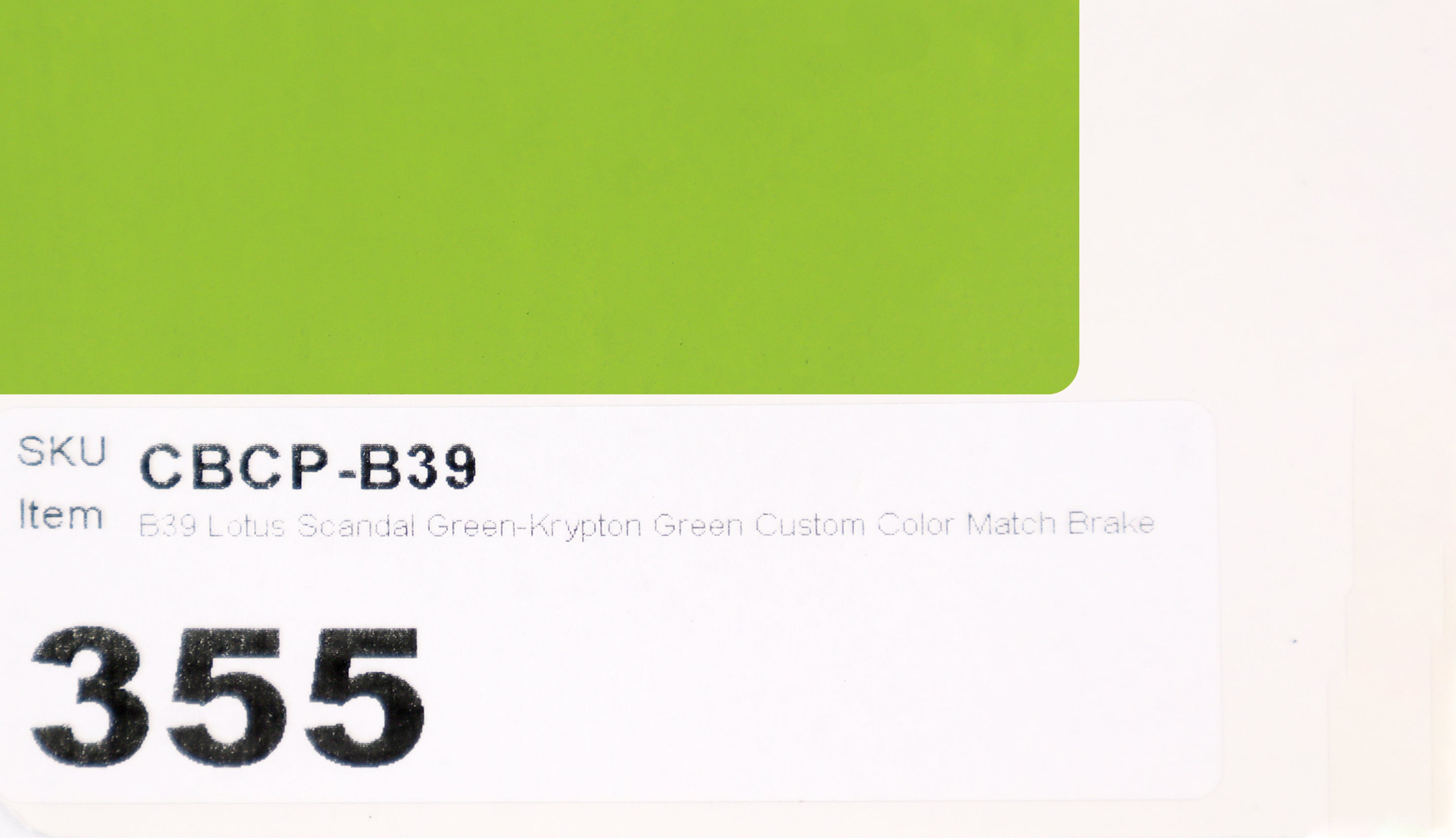 B39 Lotus Scandal Green-Krypton Green Custom Color Match Brake Caliper Paint Kit