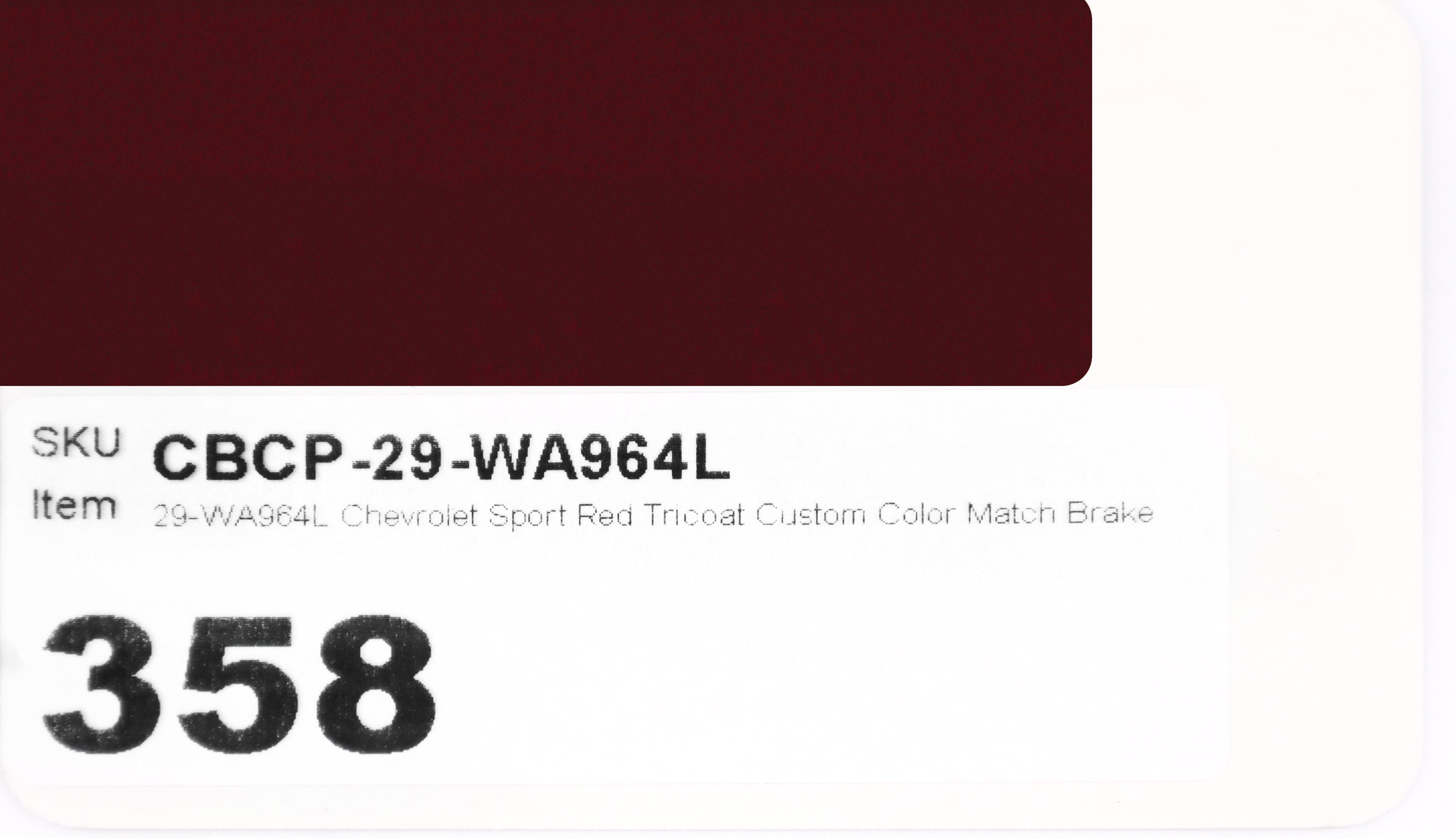 29-WA964L Chevrolet Sport Red Tricoat Custom Color Match Brake Caliper Paint Kit