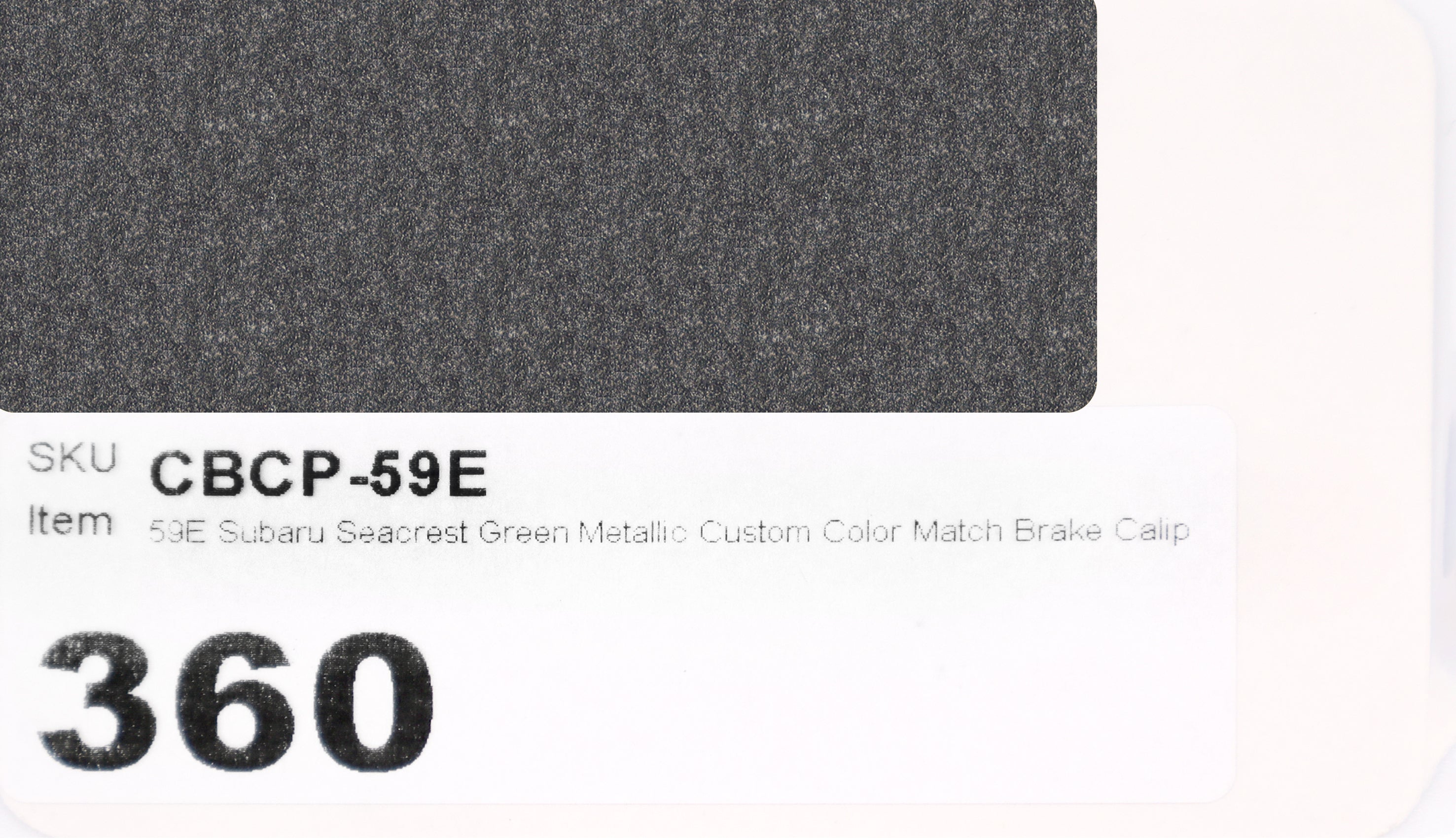 59E Subaru Seacrest Green Metallic Custom Color Match Brake Caliper Paint