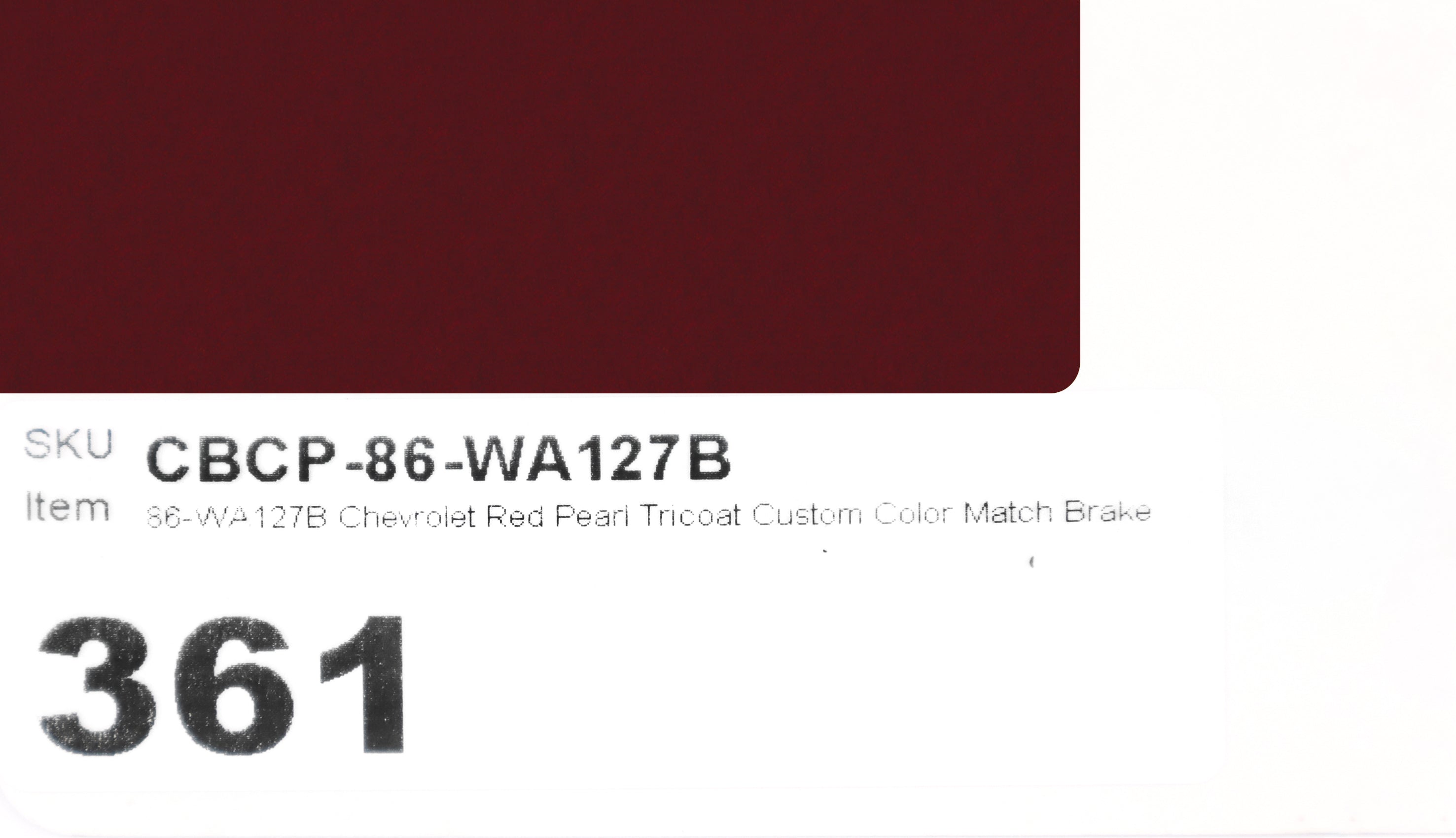 86-WA127B Chevrolet Red Pearl Tricoat Custom Color Match Brake Caliper Paint Kit