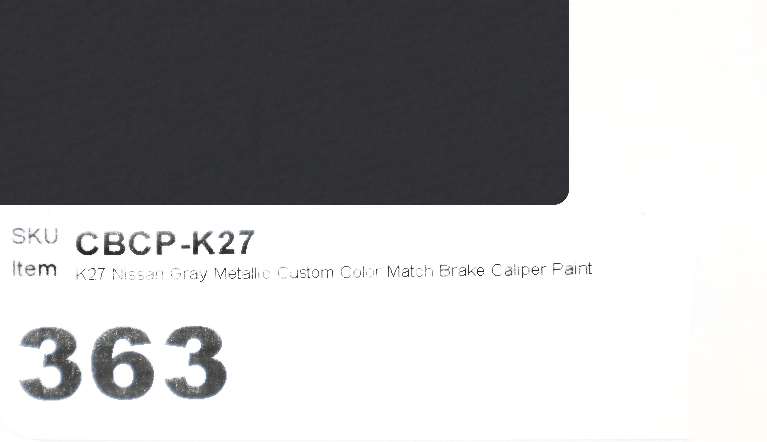 K27 Nissan Gray Metallic Custom Color Match Brake Caliper Paint Kit