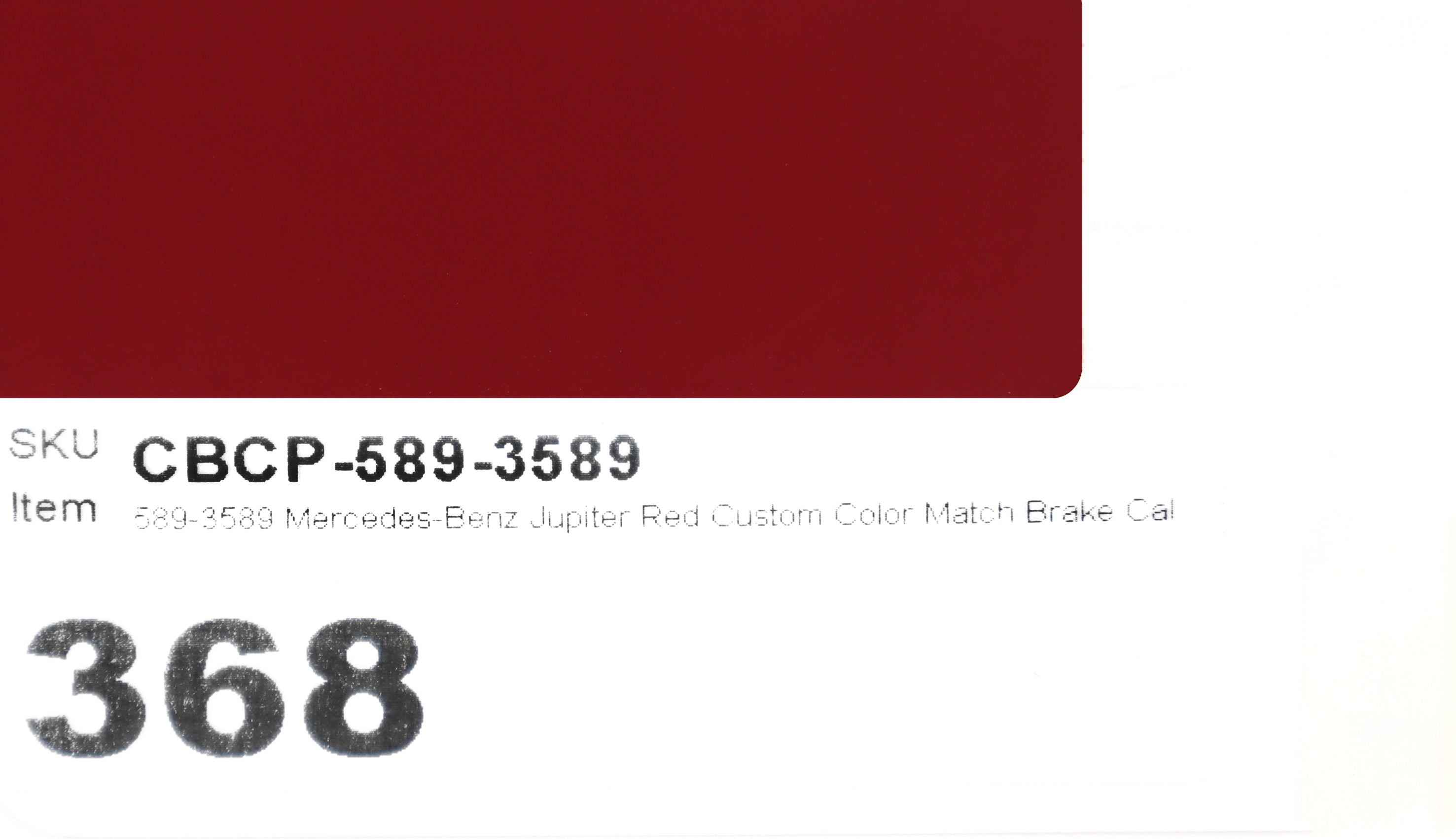 589-3589 Mercedes-Benz Jupiter Red Custom Color Match Brake Caliper Paint Kit