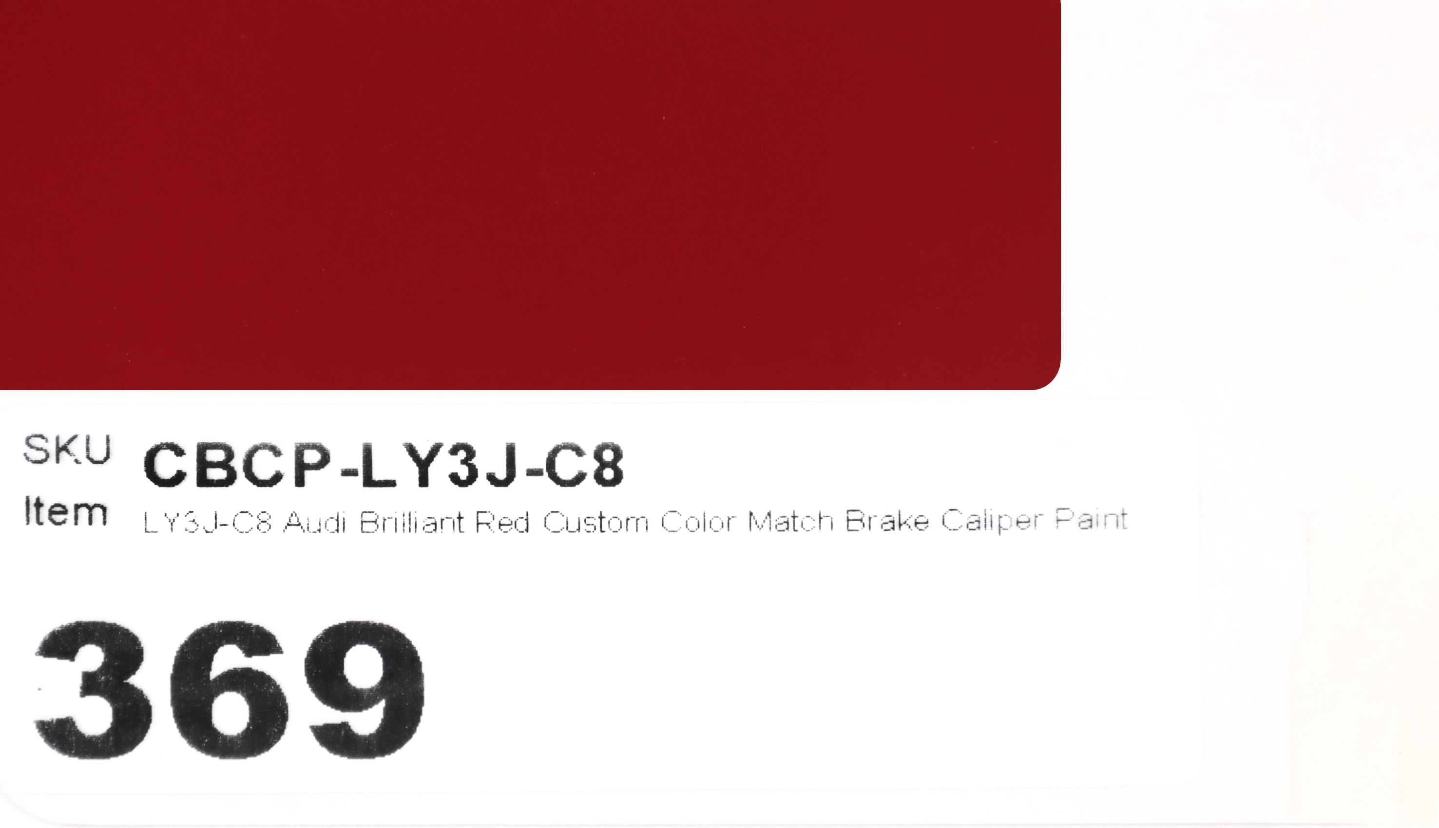 LY3J-C8 Audi Brilliant Red Custom Color Match Brake Caliper Paint