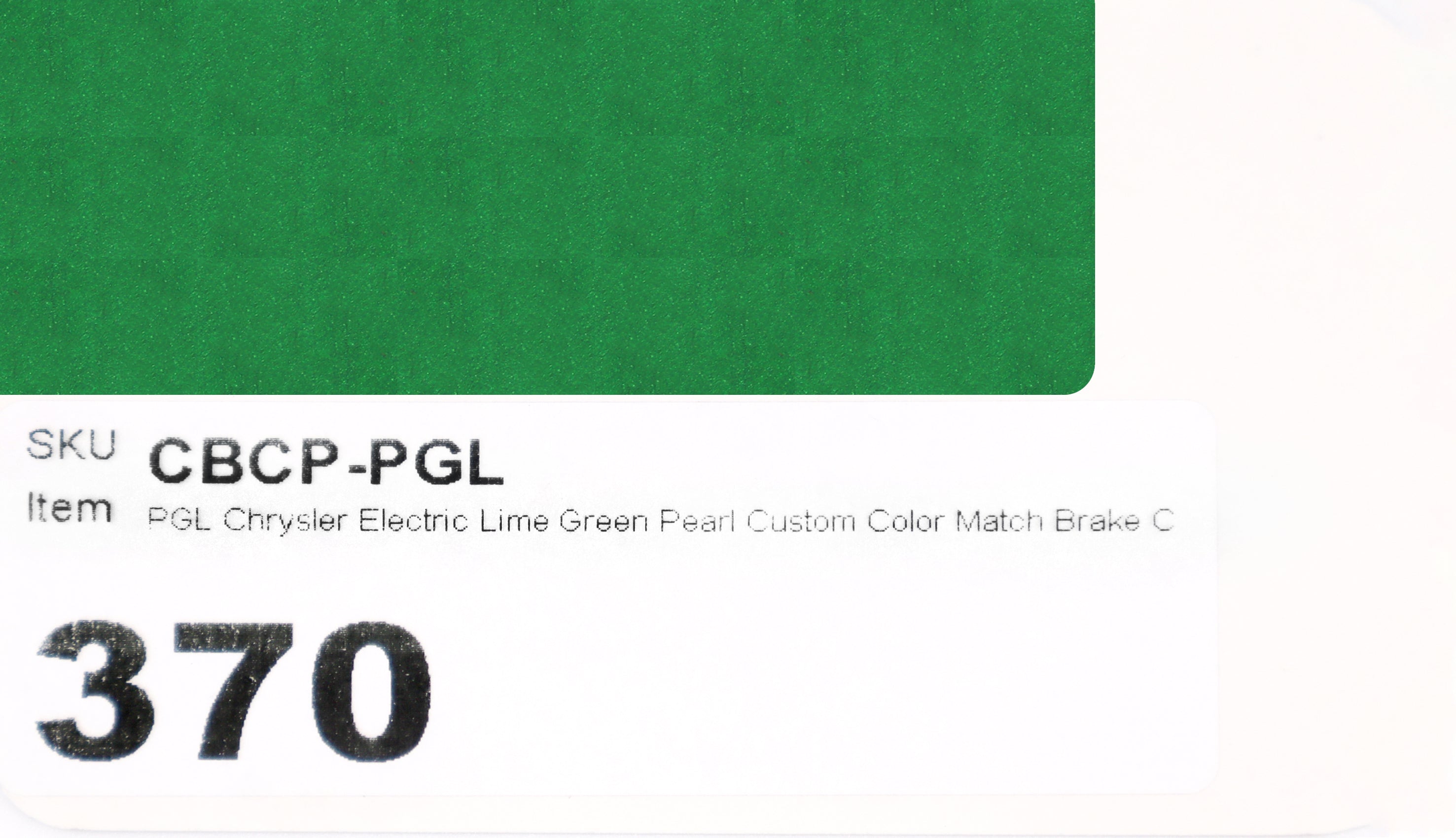 PGL Chrysler Electric Lime Green Pearl Custom Color Match Brake Caliper Paint Kit