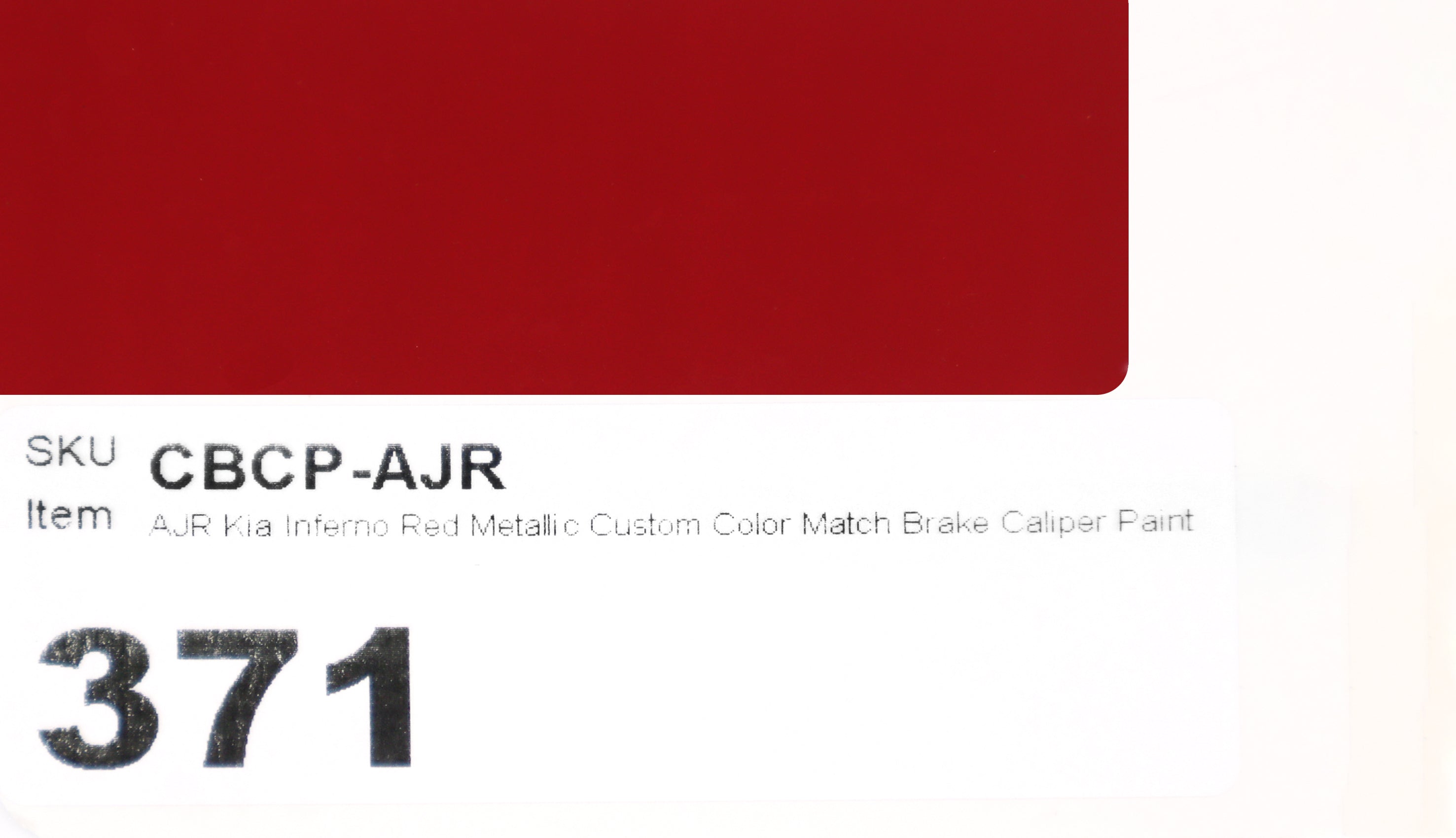 AJR Kia Inferno Red Metallic Custom Color Match Brake Caliper Paint Kit