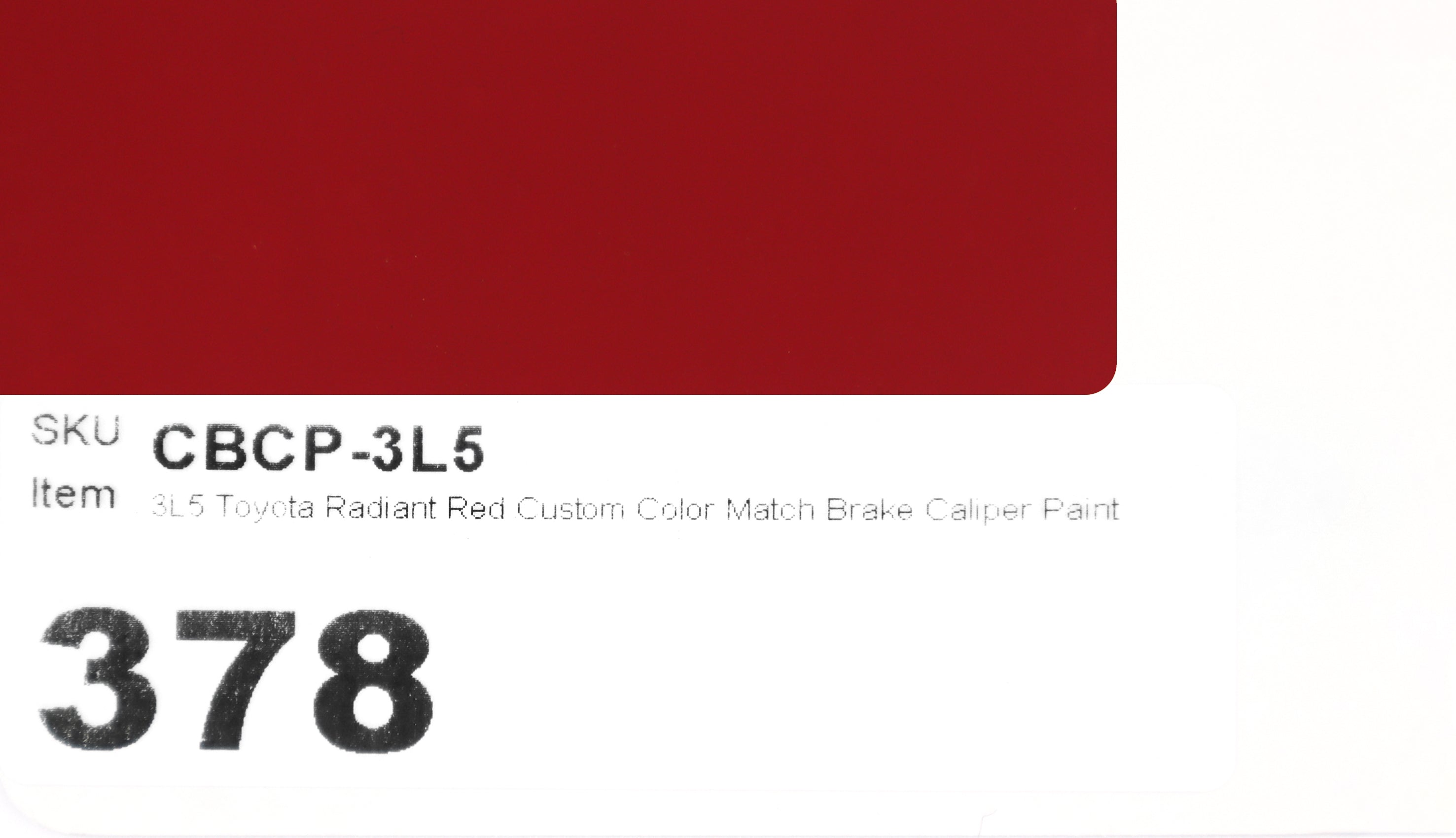 3L5 Toyota Radiant Red Custom Color Match Brake Caliper Paint Kit