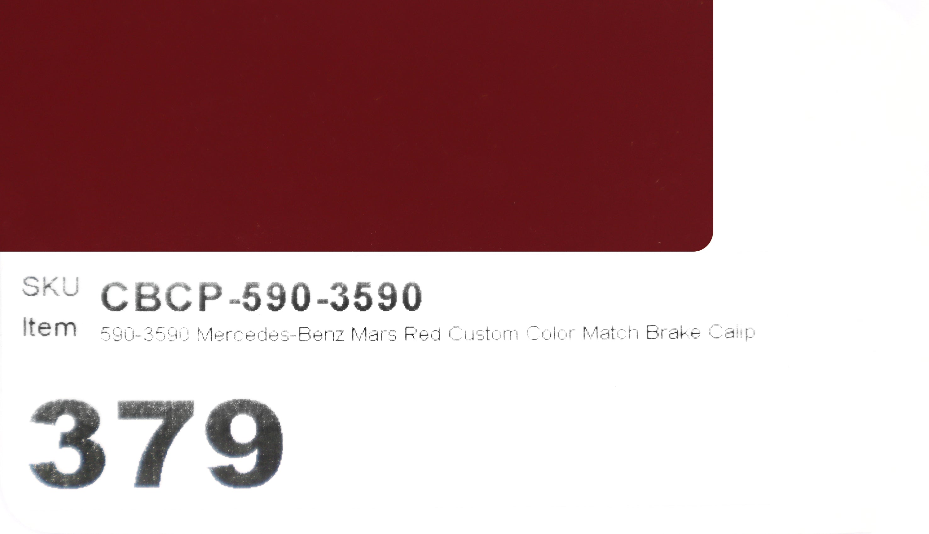 590-3590 Mercedes-Benz Mars Red Custom Color Match Brake Caliper Paint Kit