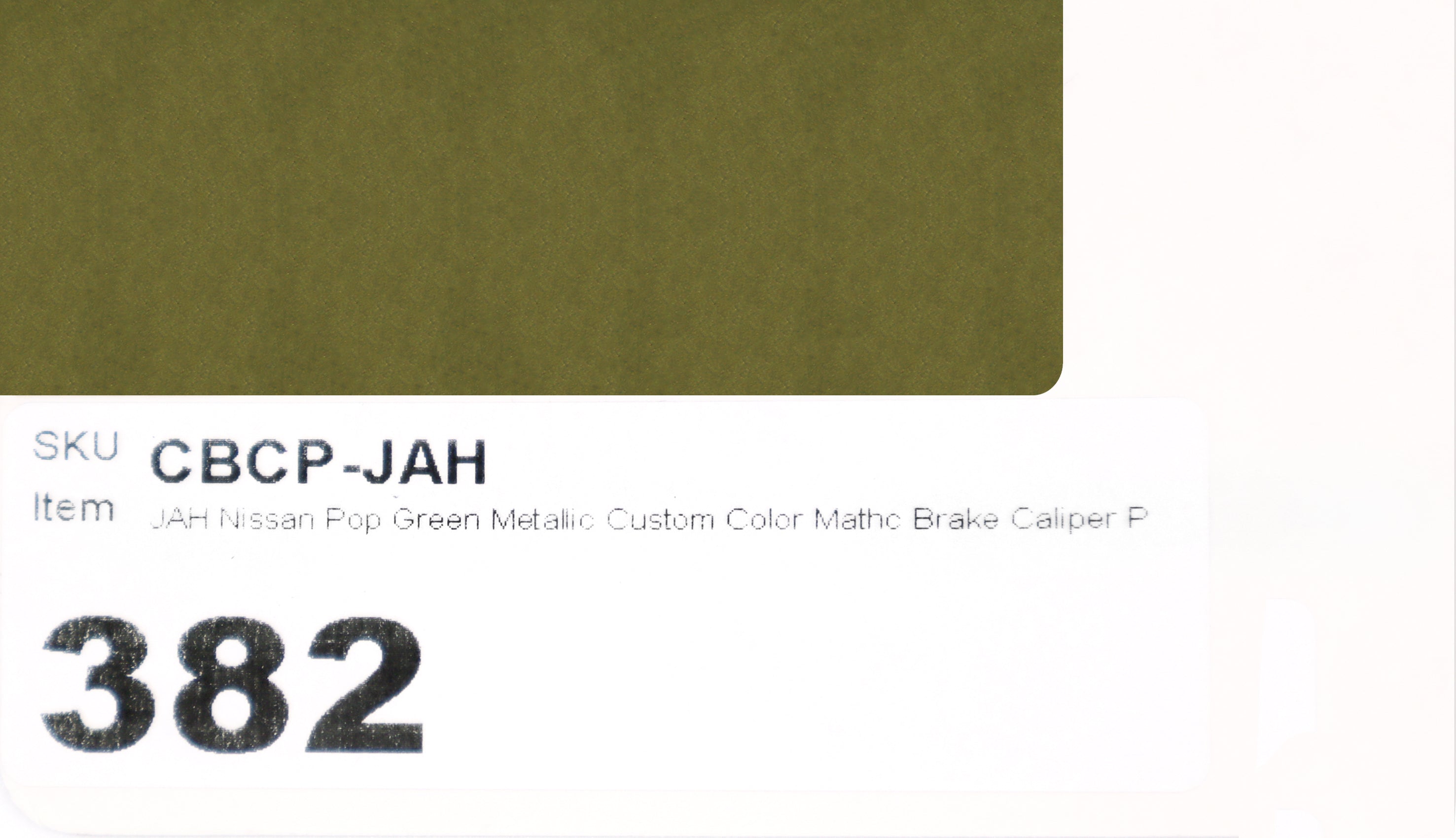 JAH Nissan Pop Green Metallic Custom Color Mathc Brake Caliper Paint Kit