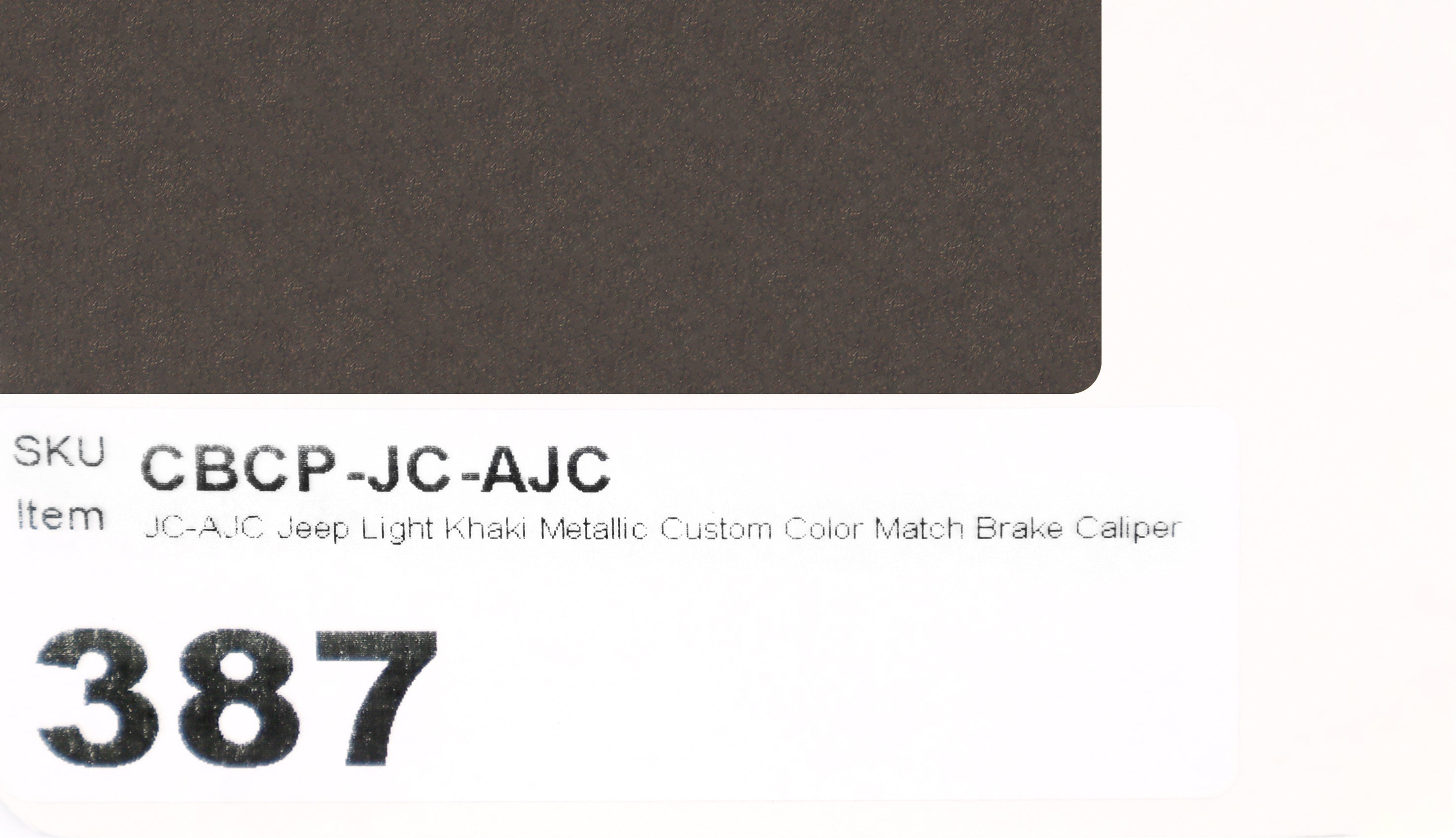 JC-AJC Jeep Light Khaki Metallic Custom Color Match Brake Caliper Paint