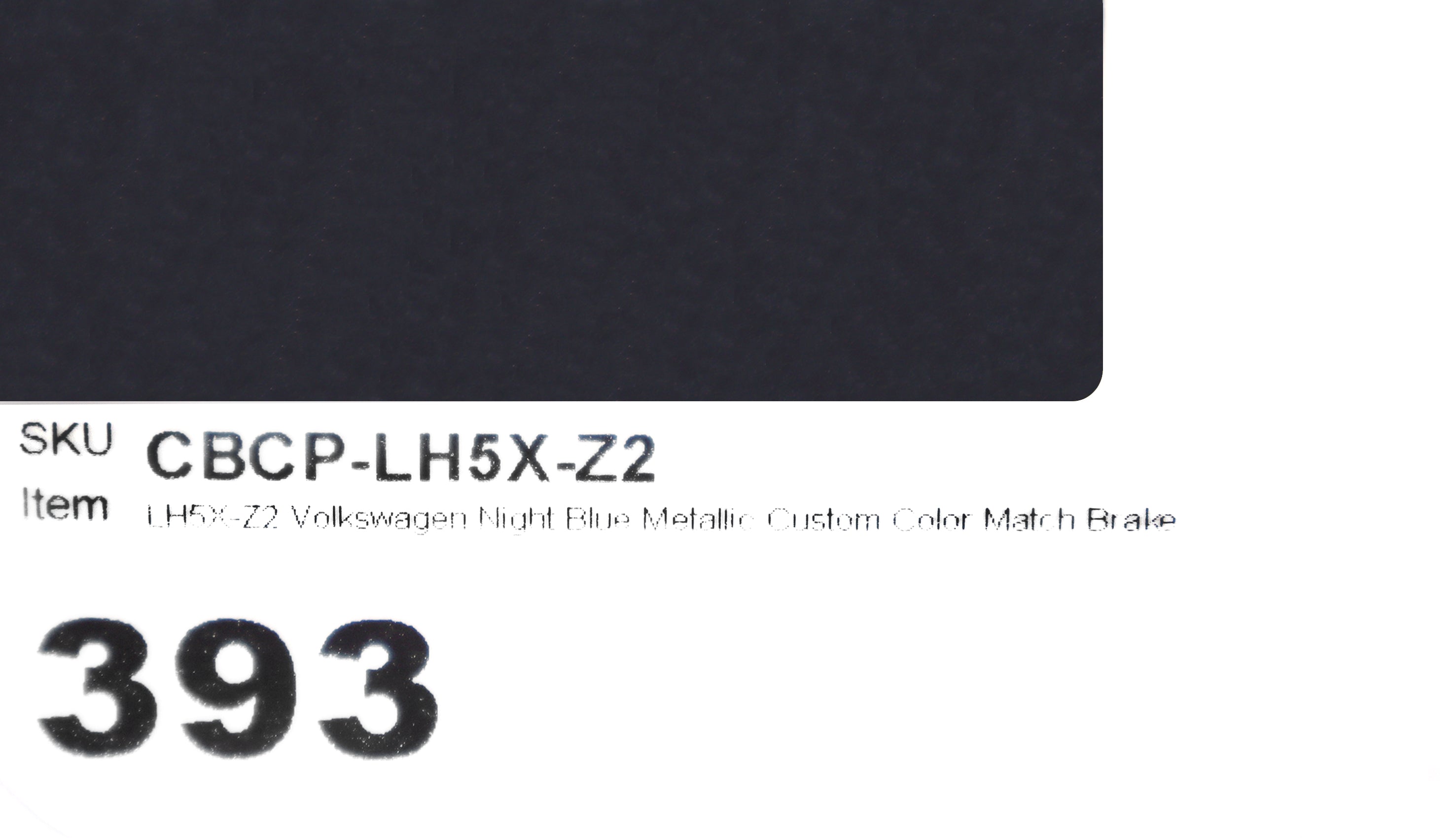 LH5X-Z2 Volkswagen Night Blue Metallic Custom Color Match Brake Caliper Paint