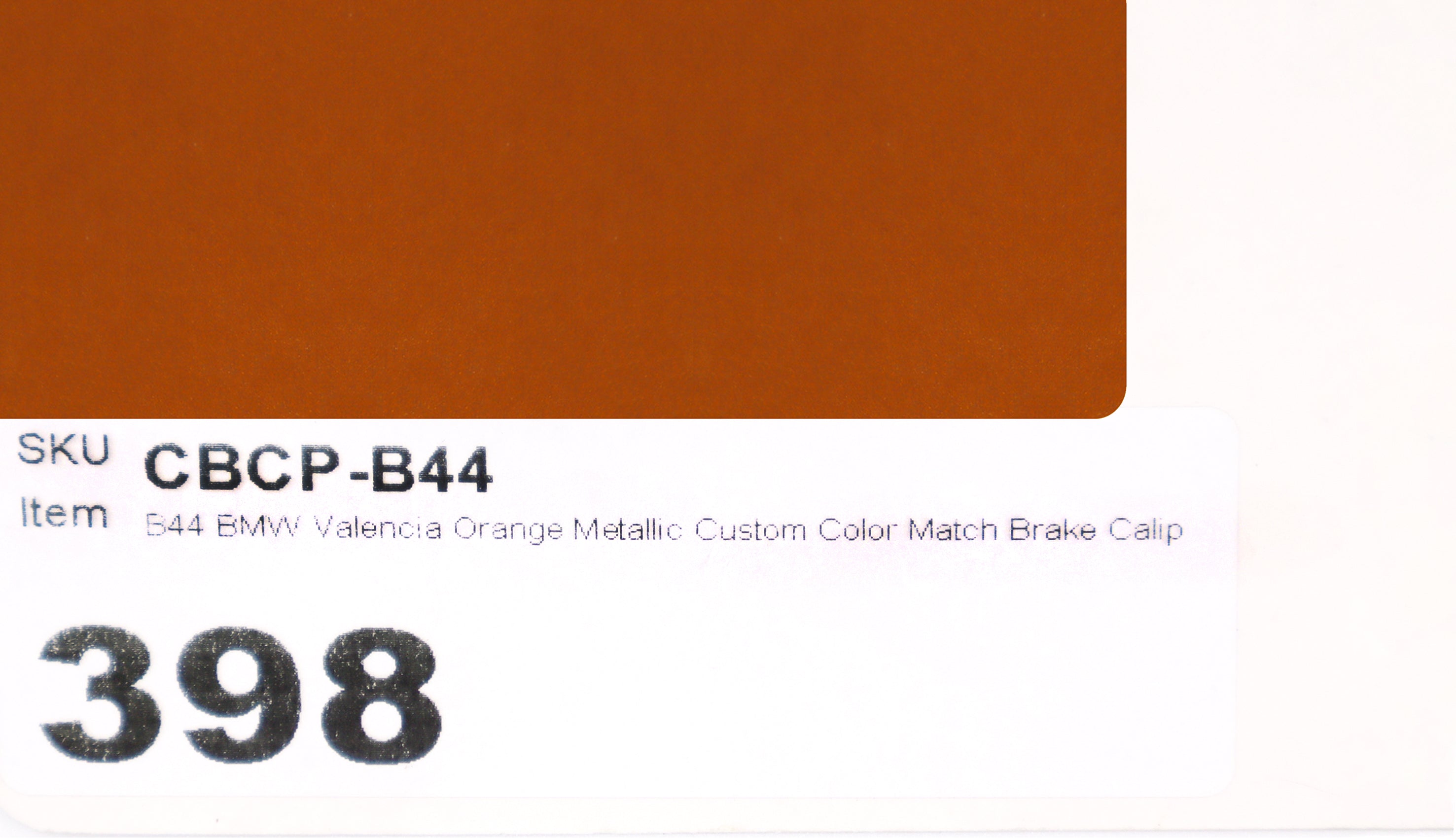 B44 BMW Valencia Orange Metallic Custom Color Match Brake Caliper Paint