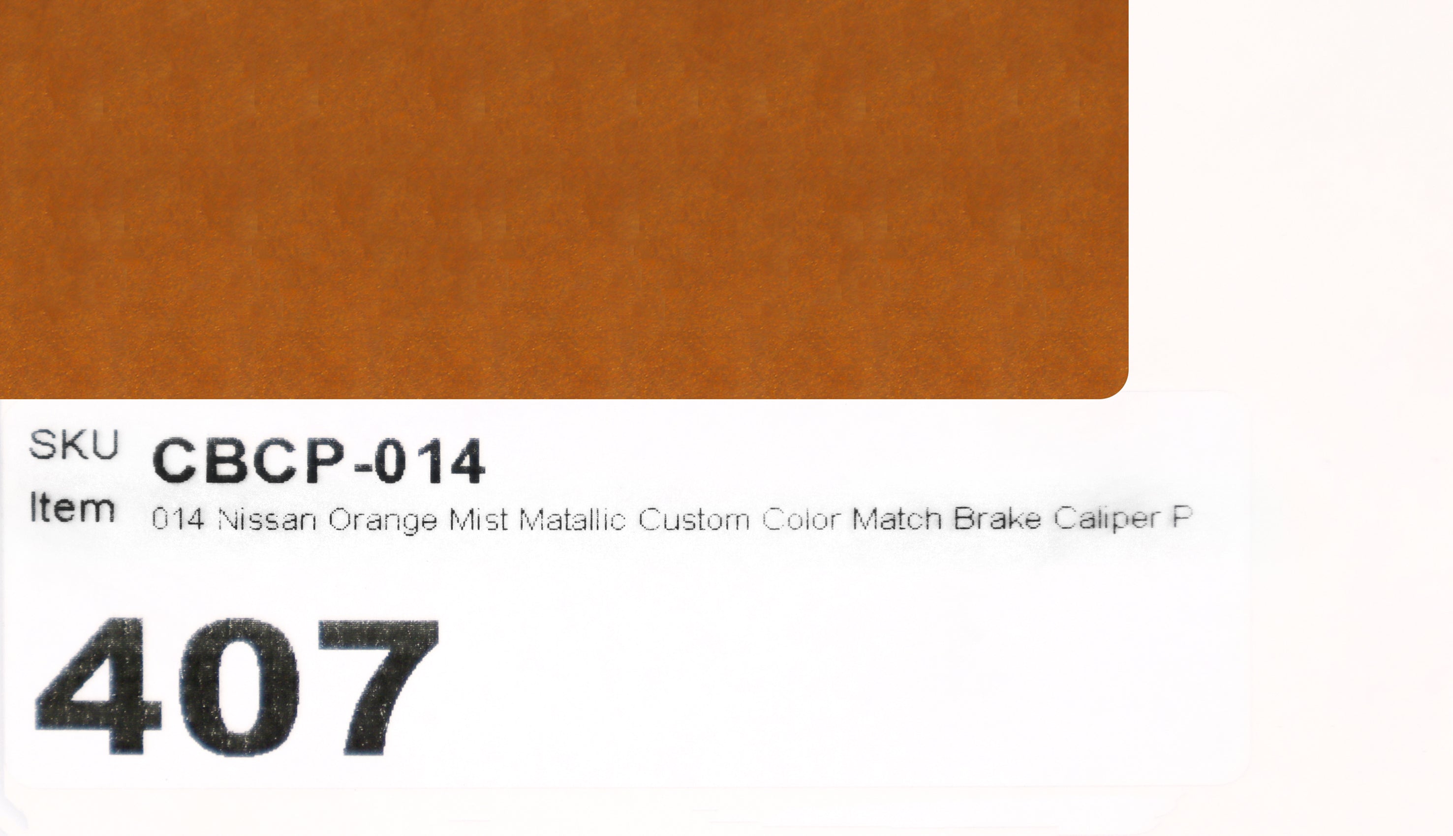 014 Nissan Orange Mist Matallic Custom Color Match Brake Caliper Paint